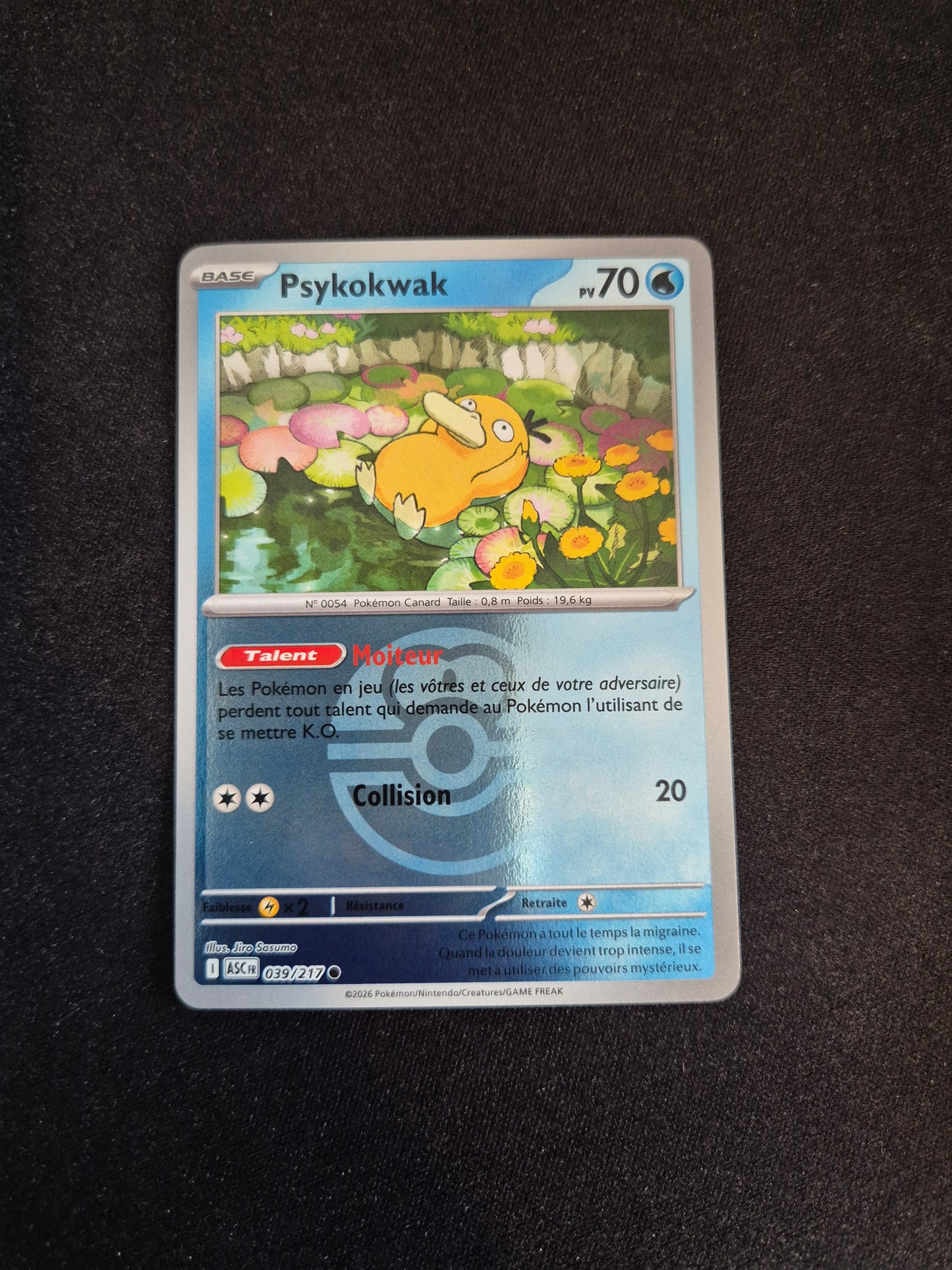 Carte Pokémon Psykokwak Reverse Pokéball 039/217 ME2.5 Héros Transcendants