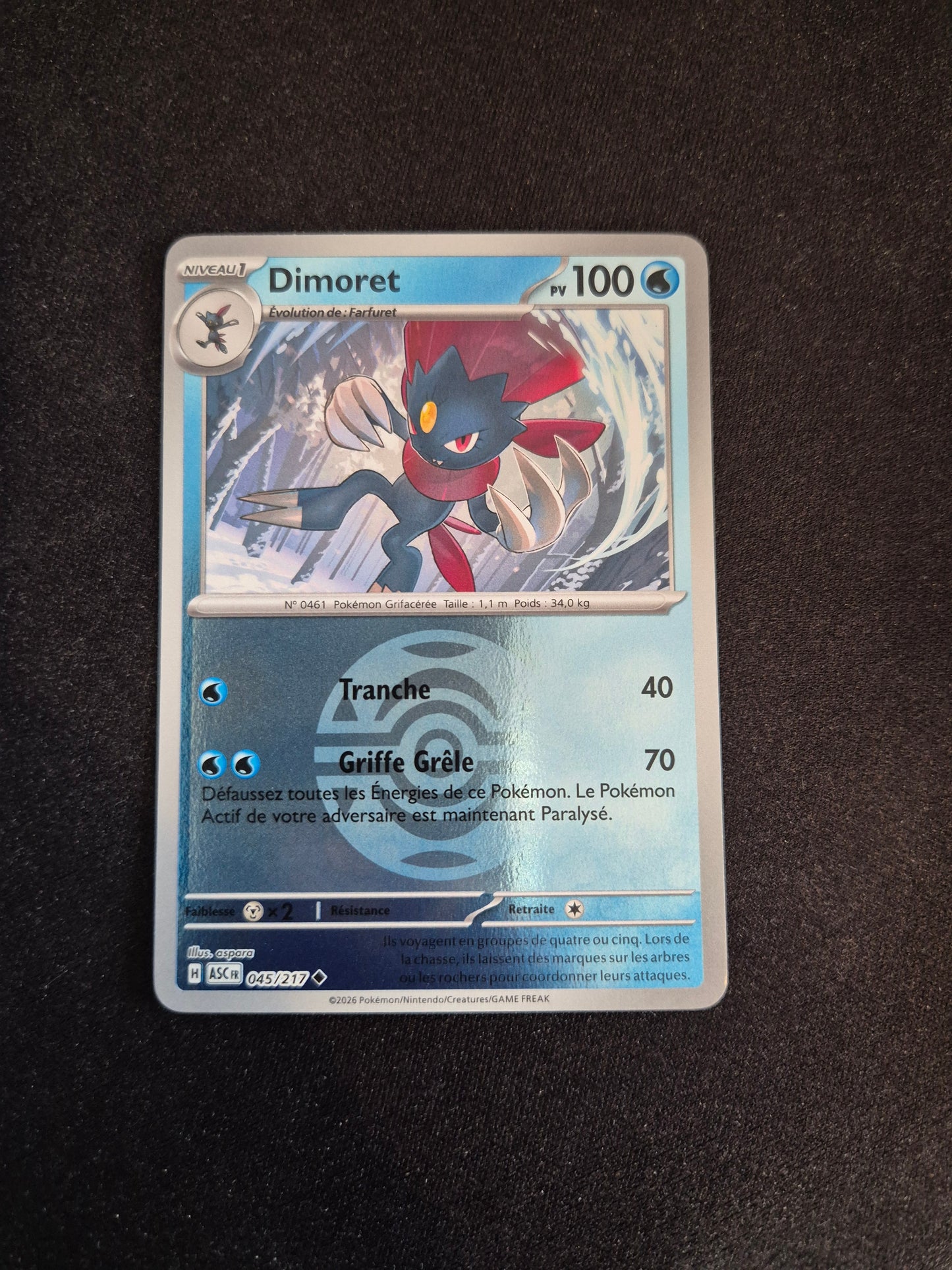 Carte Pokémon Dimoret Reverse Pokéball 045/217 ME2.5 Héros Transcendants