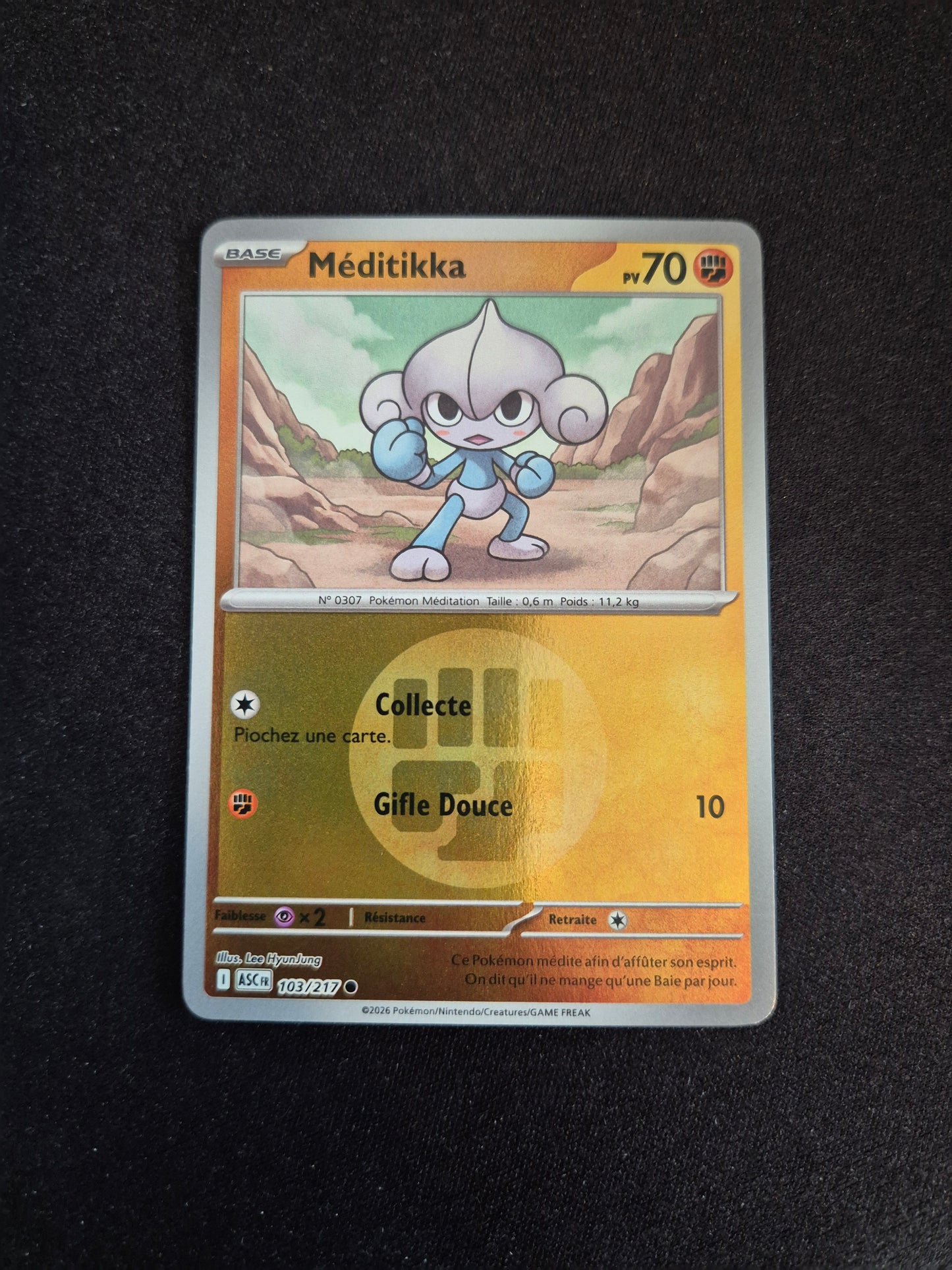 Carte Pokémon Méditikka Reverse Energie 103/217 ME2.5 Héros Transcendants