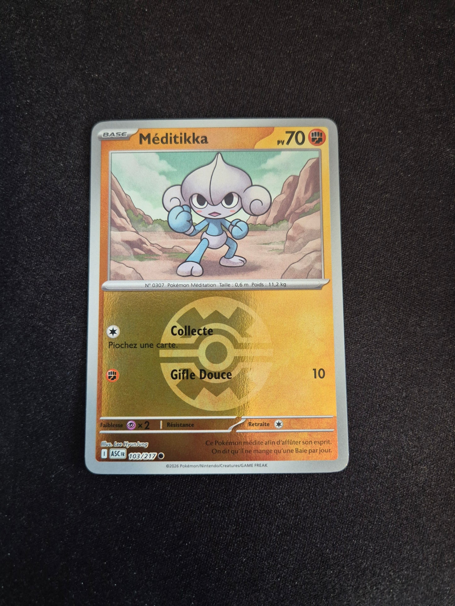 Carte Pokémon Méditikka Reverse Pokéball 103/217 ME2.5 Héros Transcendants
