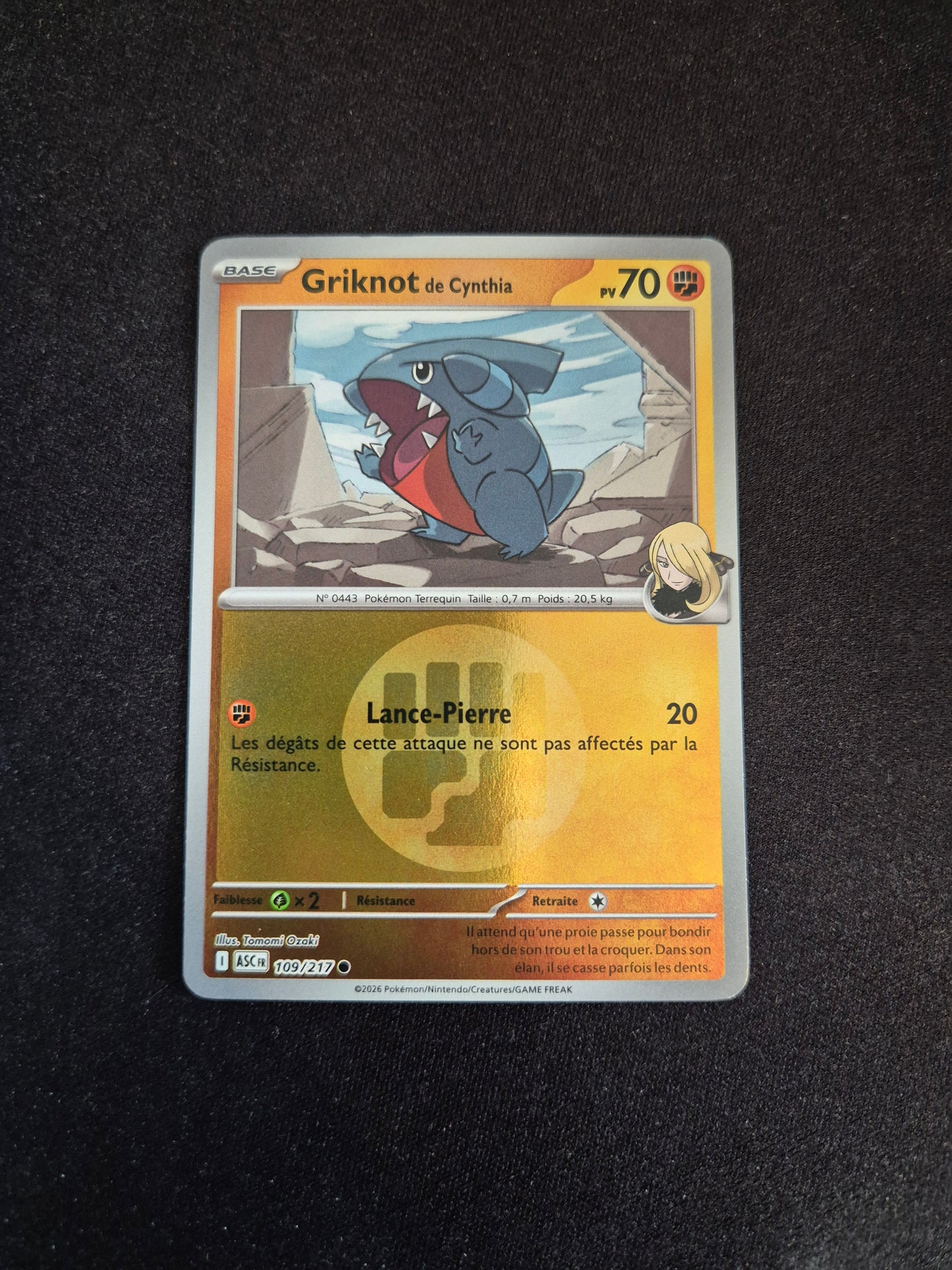Carte Pokémon Griknot Reverse Energie 109/217 ME2.5 Héros Transcendants