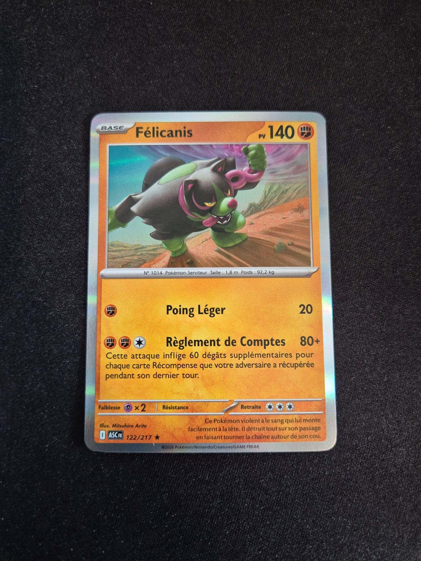 Carte Pokémon Félicanis Holo 122/217 ME2.5 Héros Transcendants