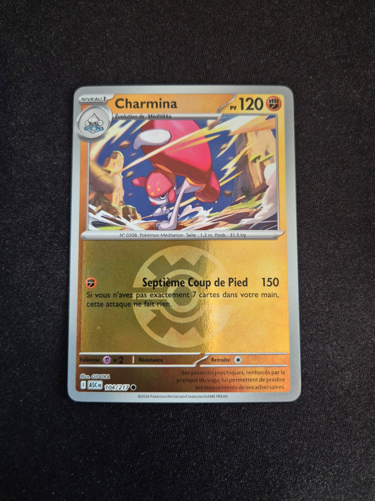 Carte Pokémon Charmina Reverse Pokéball 104/217 ME2.5 Héros Transcendants
