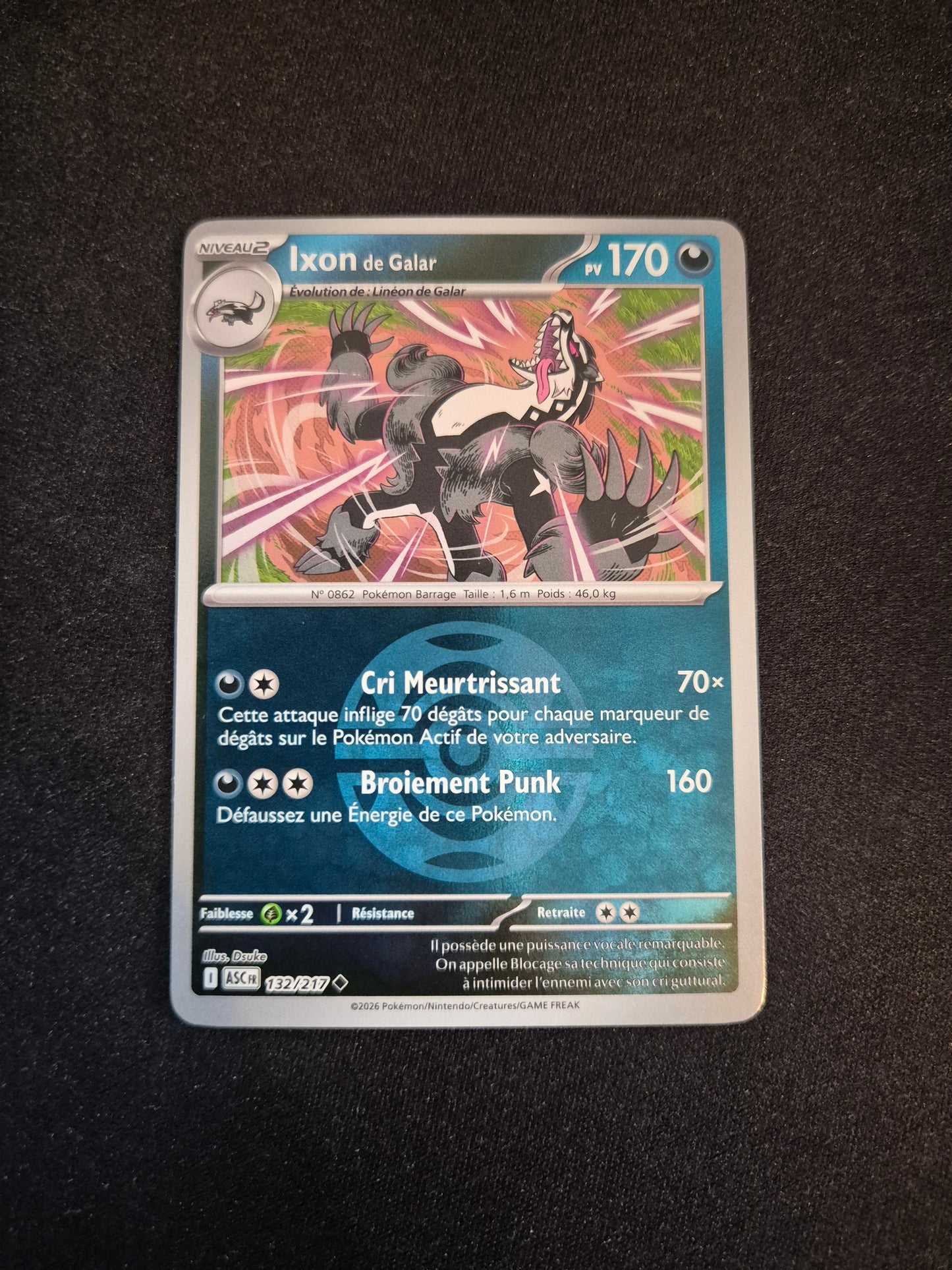 Carte Pokémon Ixon Reverse Pokéball 132/217 ME2.5 Héros Transcendants