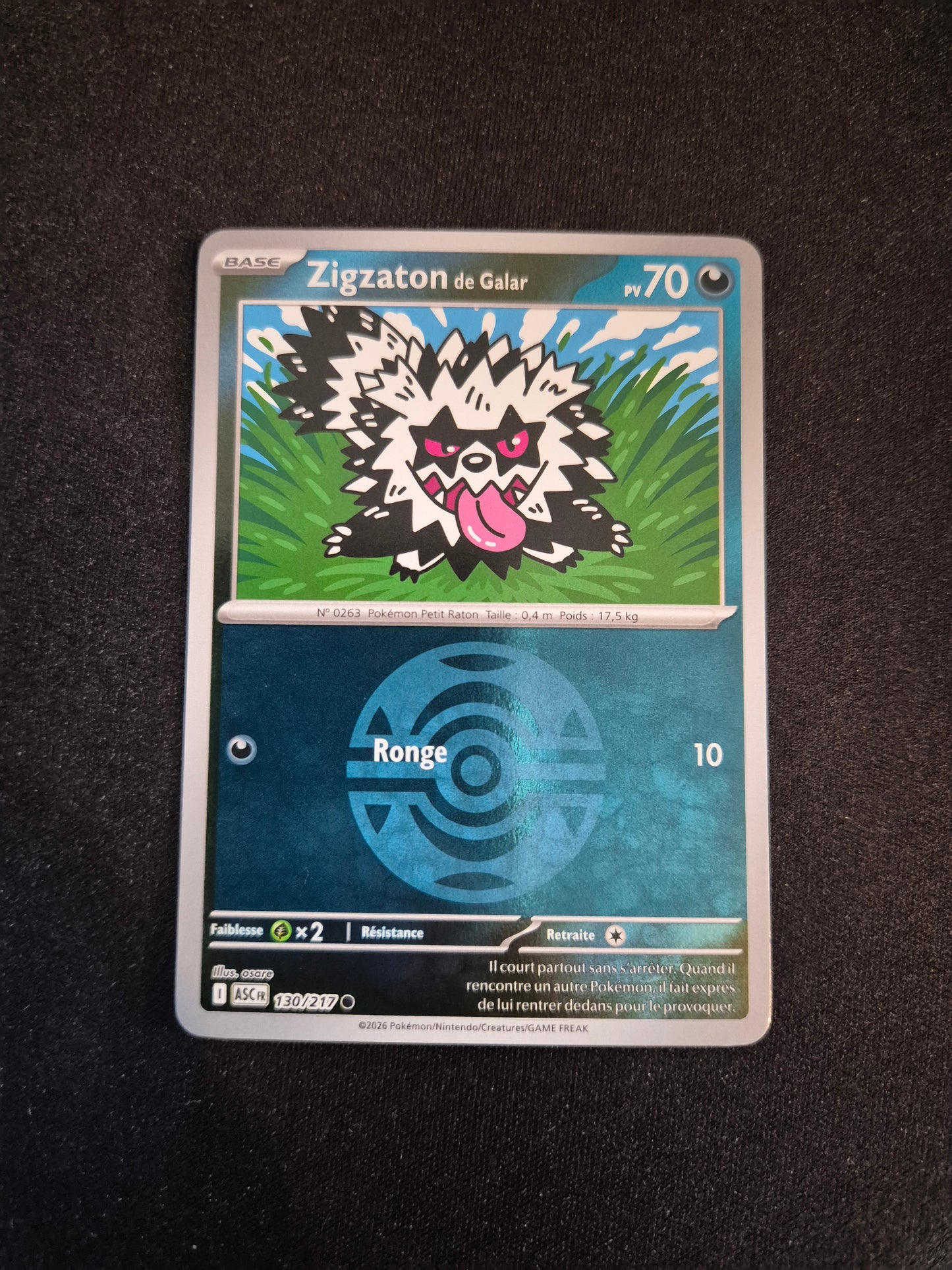 Carte Pokémon Zigzaton Reverse Pokéball 130/217 ME2.5 Héros Transcendants