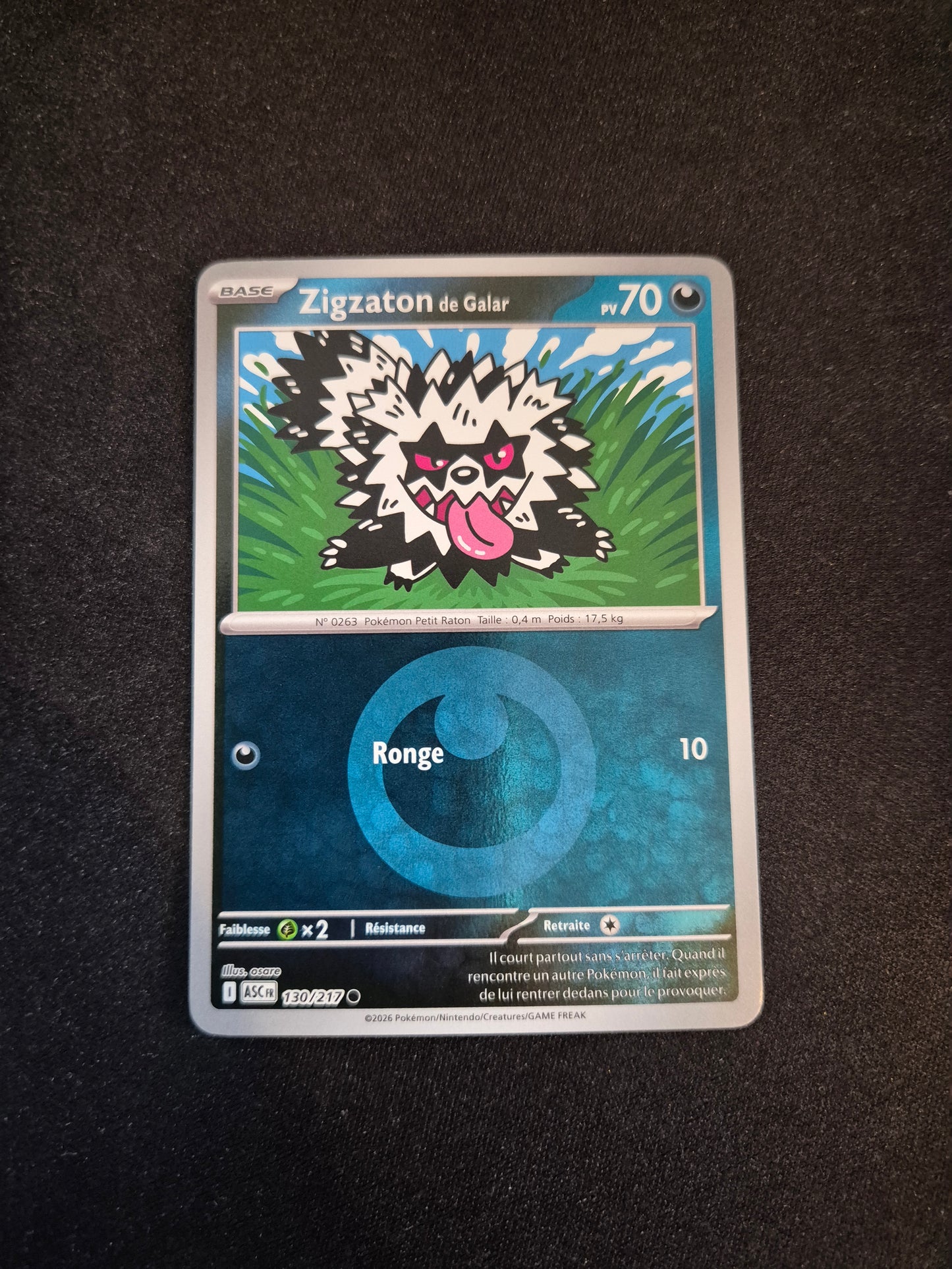 Carte Pokémon Zigzaton Reverse Energie 130/217 ME2.5 Héros Transcendants