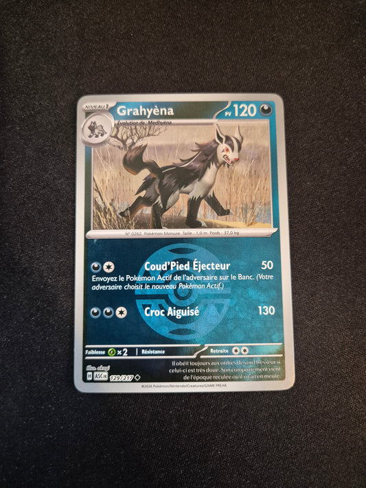 Carte Pokémon Grahyèna Reverse Pokéball 129/217 ME2.5 Héros Transcendants