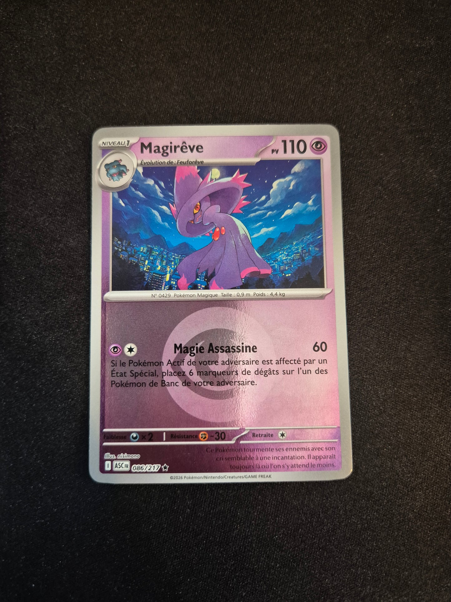 Carte Pokémon Magirêve Reverse Energie 086/217 ME2.5 Héros Transcendants