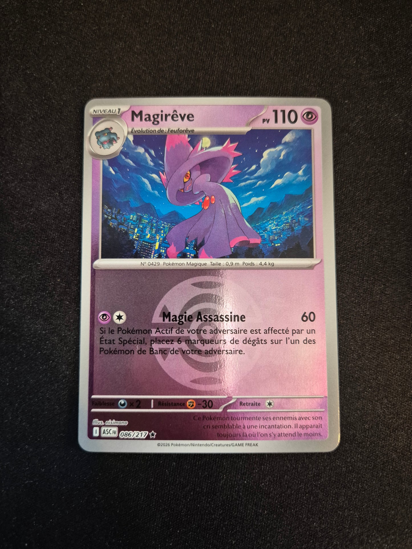 Carte Pokémon Magirêve Reverse Pokéball 086/217 ME2.5 Héros Transcendants