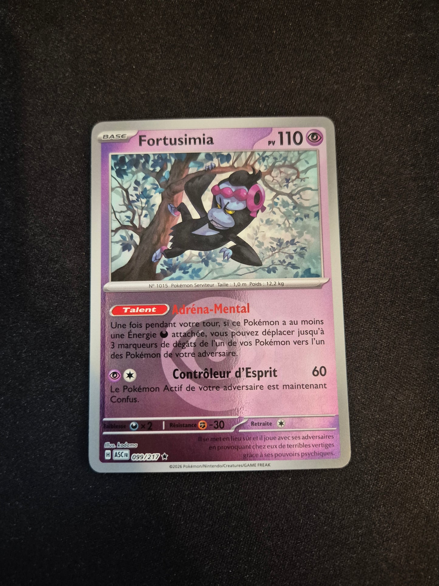 Carte Pokémon Fortusimia Reverse Energie 099/217 ME2.5 Héros Transcendants