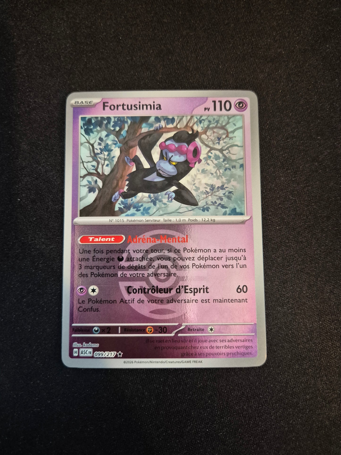 Carte Pokémon Fortusimia Reverse Pokéball 099/217 ME2.5 Héros Transcendants