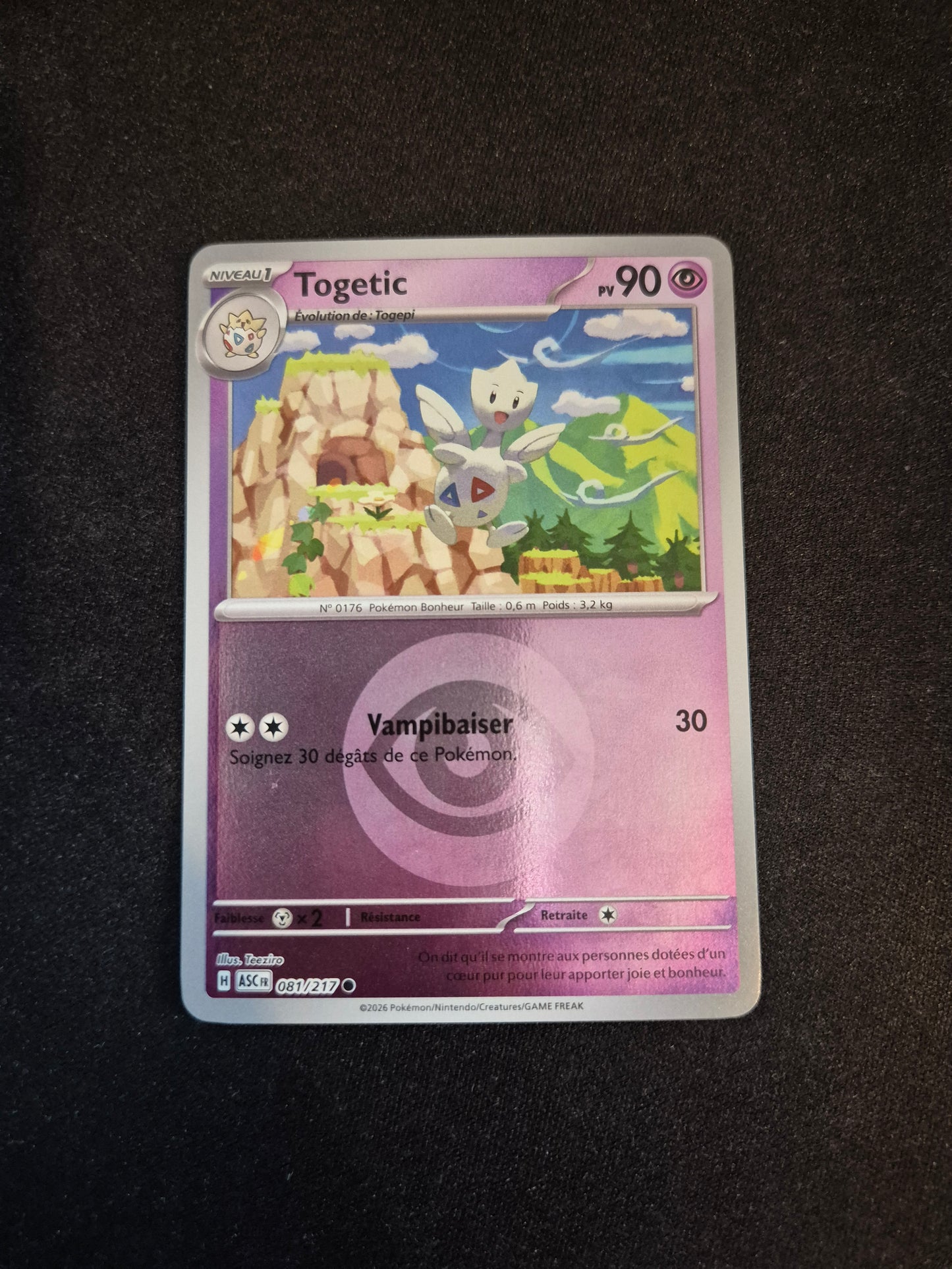Carte Pokémon Togetic Reverse Energie 081/217 ME2.5 Héros Transcendants