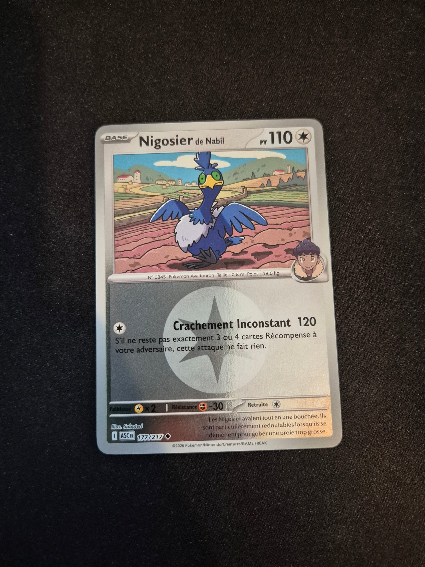 Carte Pokémon Nigosier Reverse Energie 177/217 ME2.5 Héros Transcendants