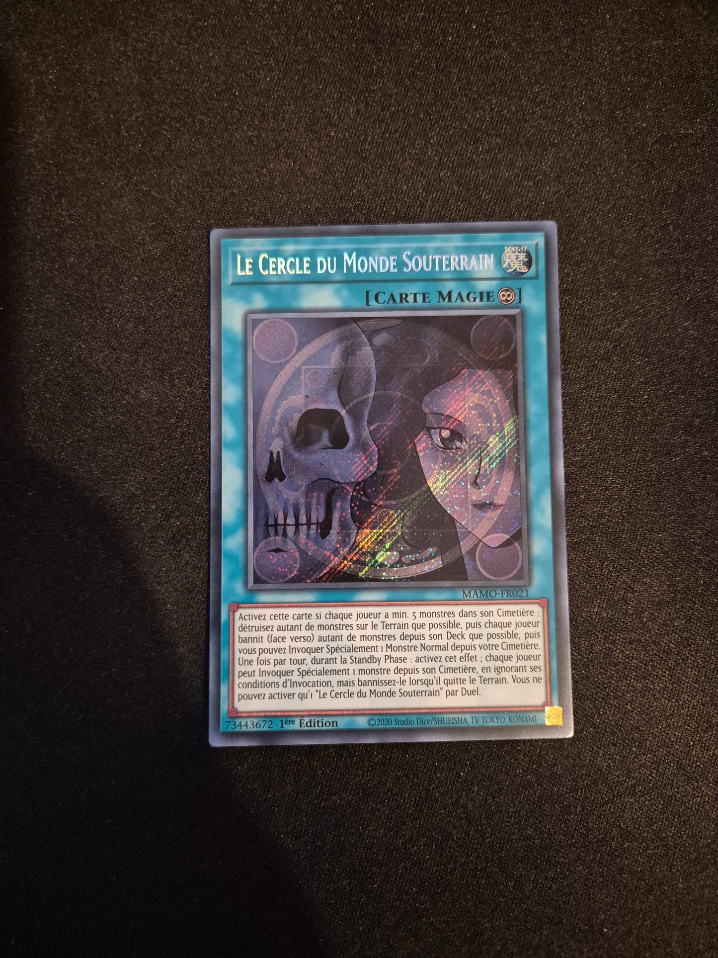 Carte Yu-Gi-Oh! Le Cercle du Monde Souterrain Secret Rare MAMO-FR021