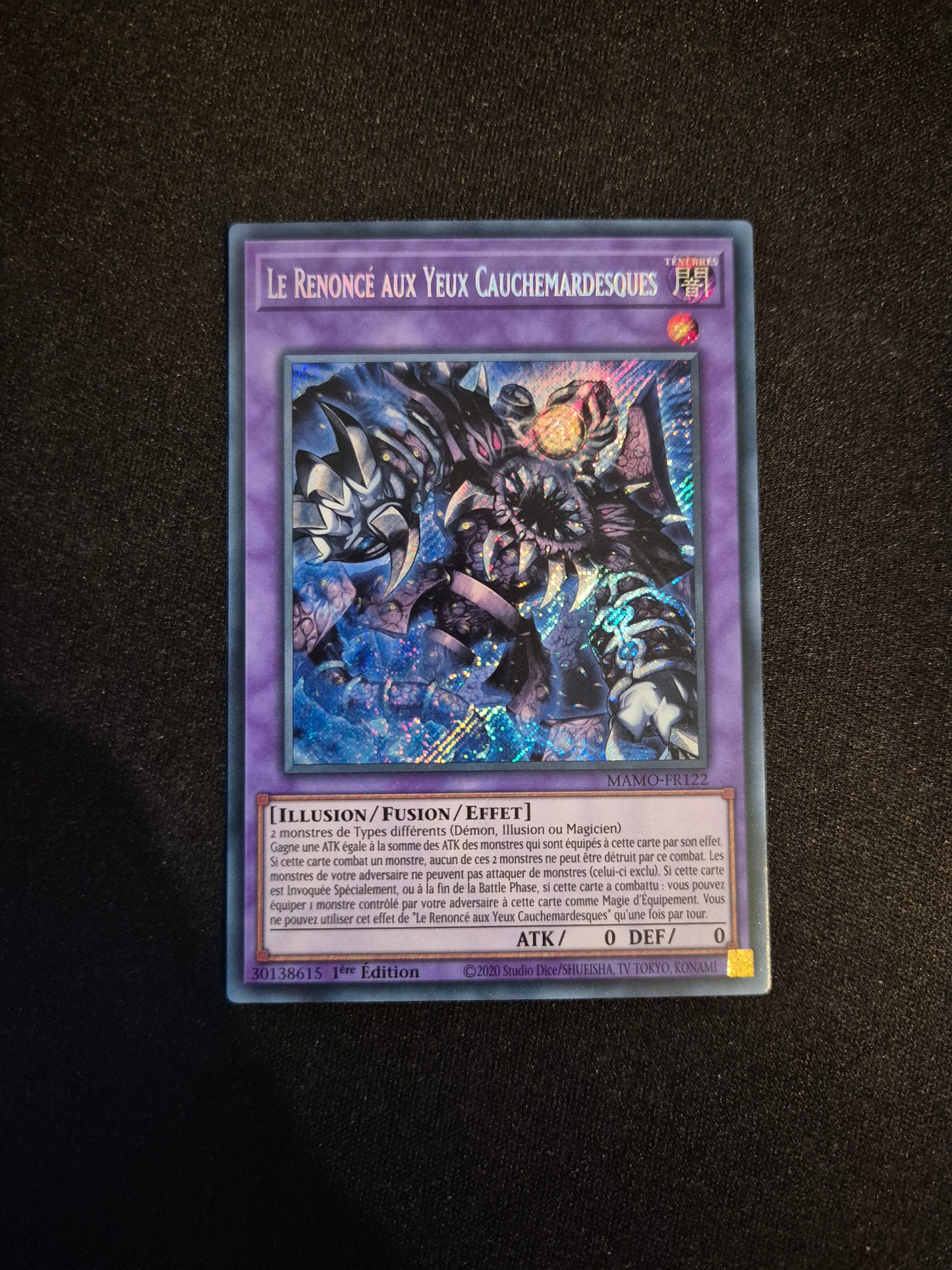 Carte Yu-Gi-Oh! Le Renoncé Aux Yeux Cauchemardesques Secret Rare MAMO-FR122