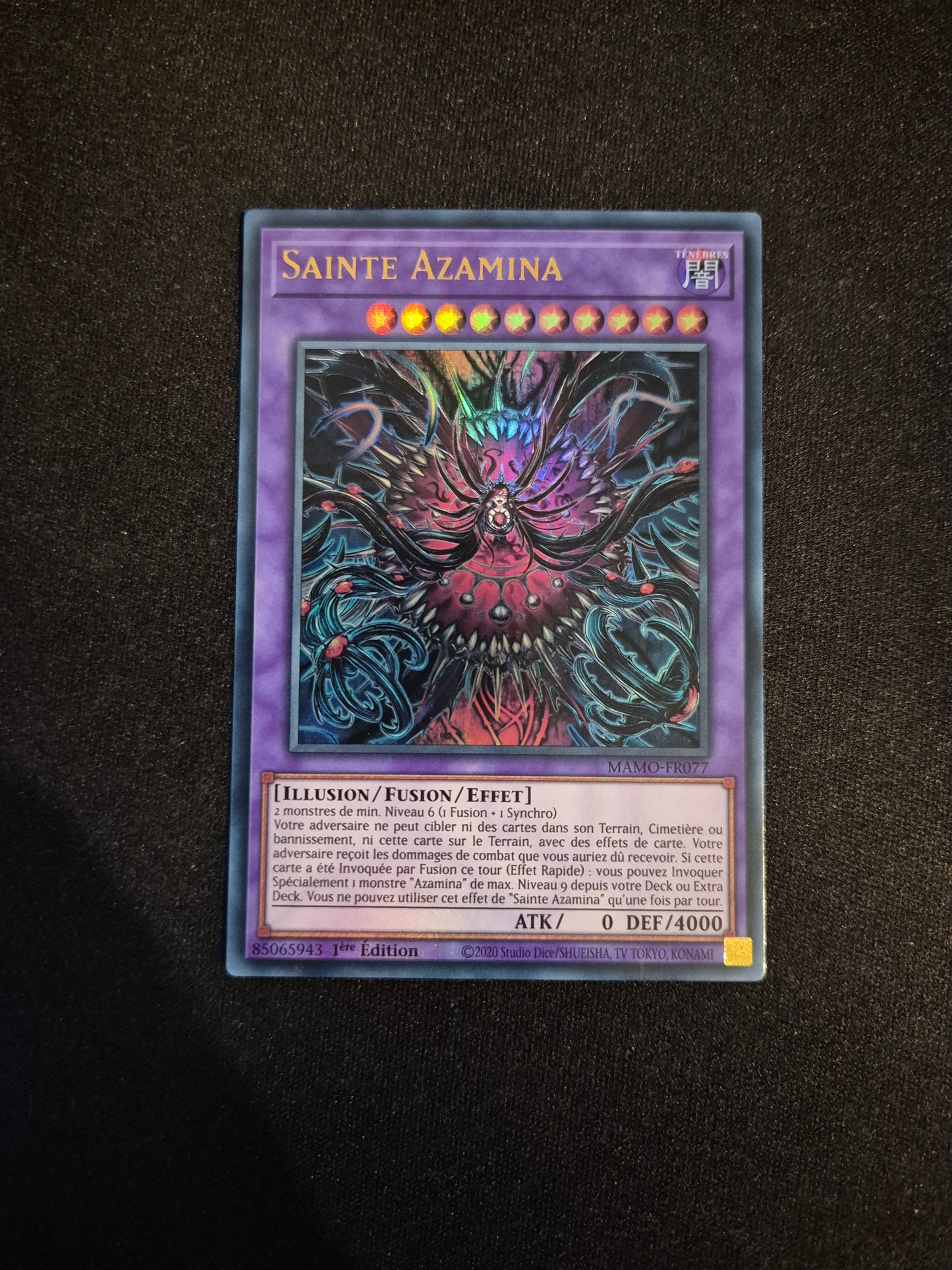 Carte Yu-Gi-Oh! Sainte Azamina Ultra Rare MAMO-FR077