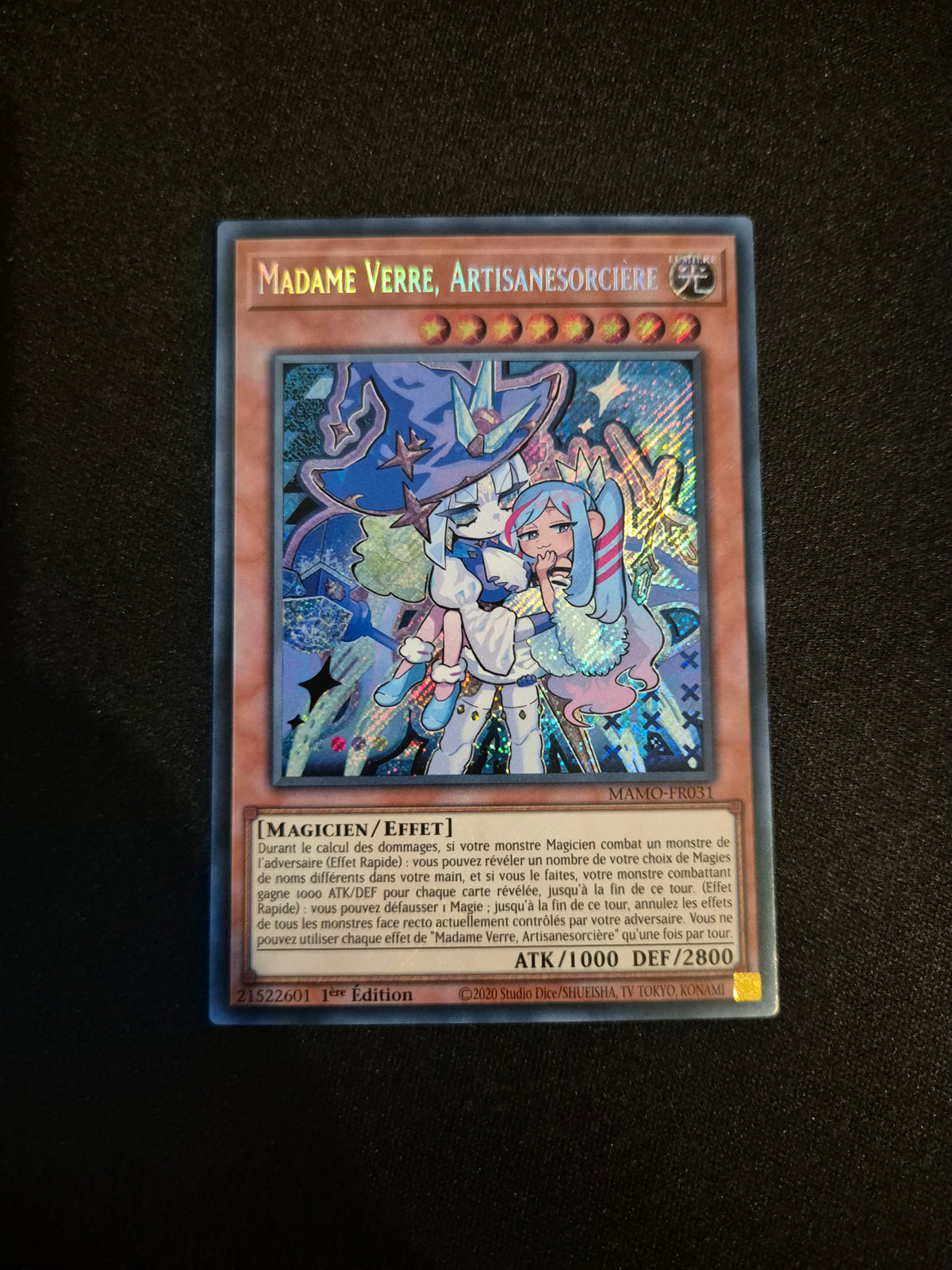 Carte Yu-Gi-Oh! Madame Verre Artisanesorcière Secret Rare MAMO-FR031