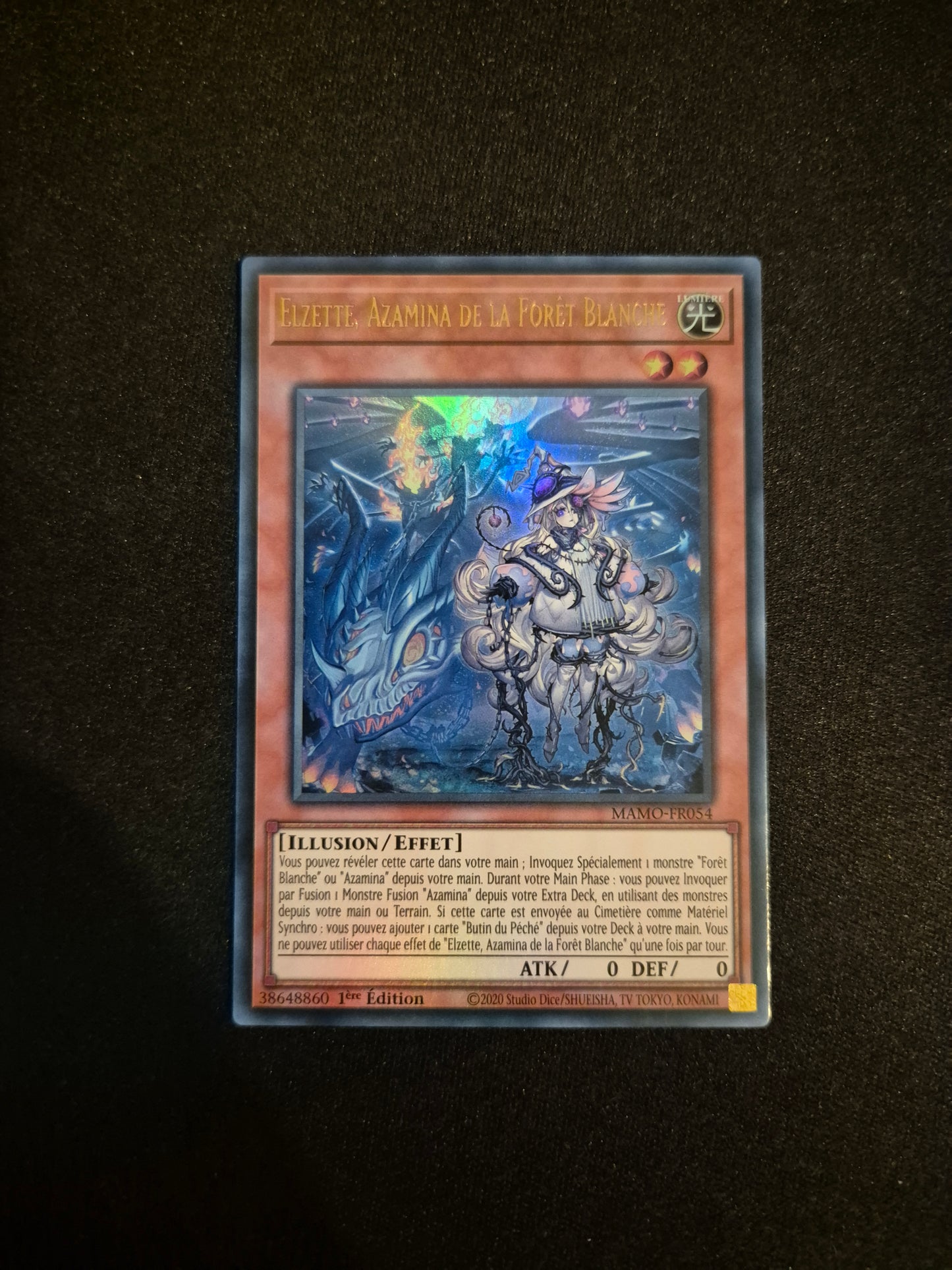 Carte Yu-Gi-Oh! Elzette Azamina de la Forêt Blanche Ultra Rare MAMO-FR054