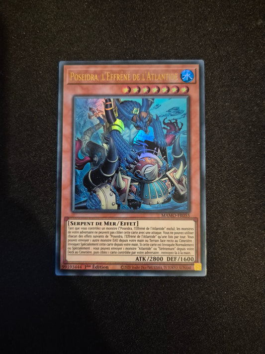 Carte Yu-Gi-Oh! Poseidra l'Effréné de l'Atlantide Ultra Rare MAMO-FR055