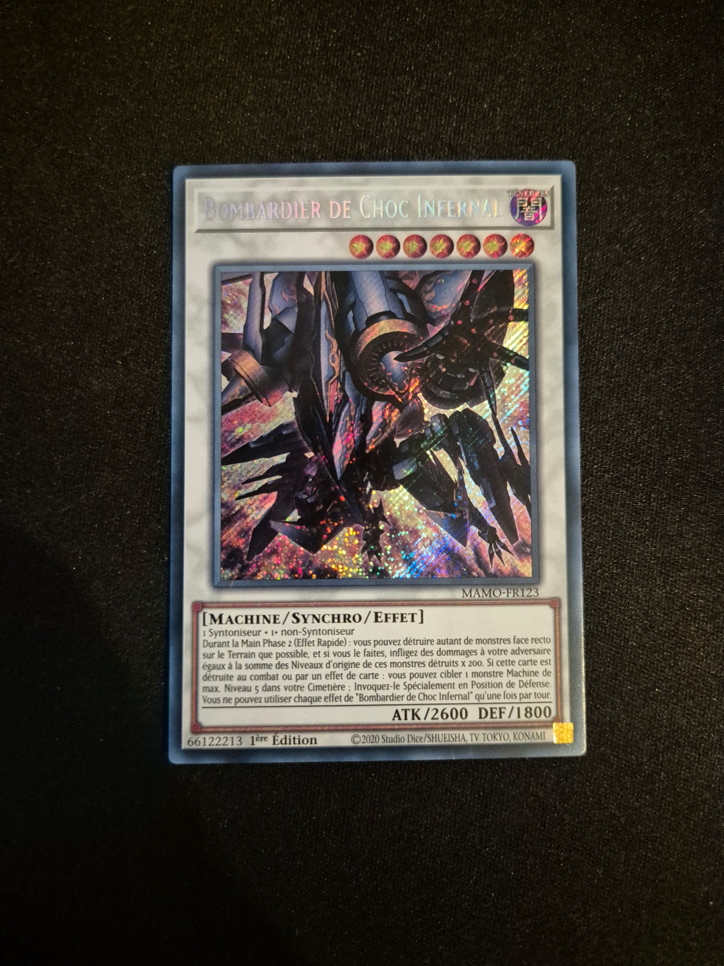 Carte Yu-Gi-Oh! Bombardier de Choc Infernal Secret Rare MAMO-FR123