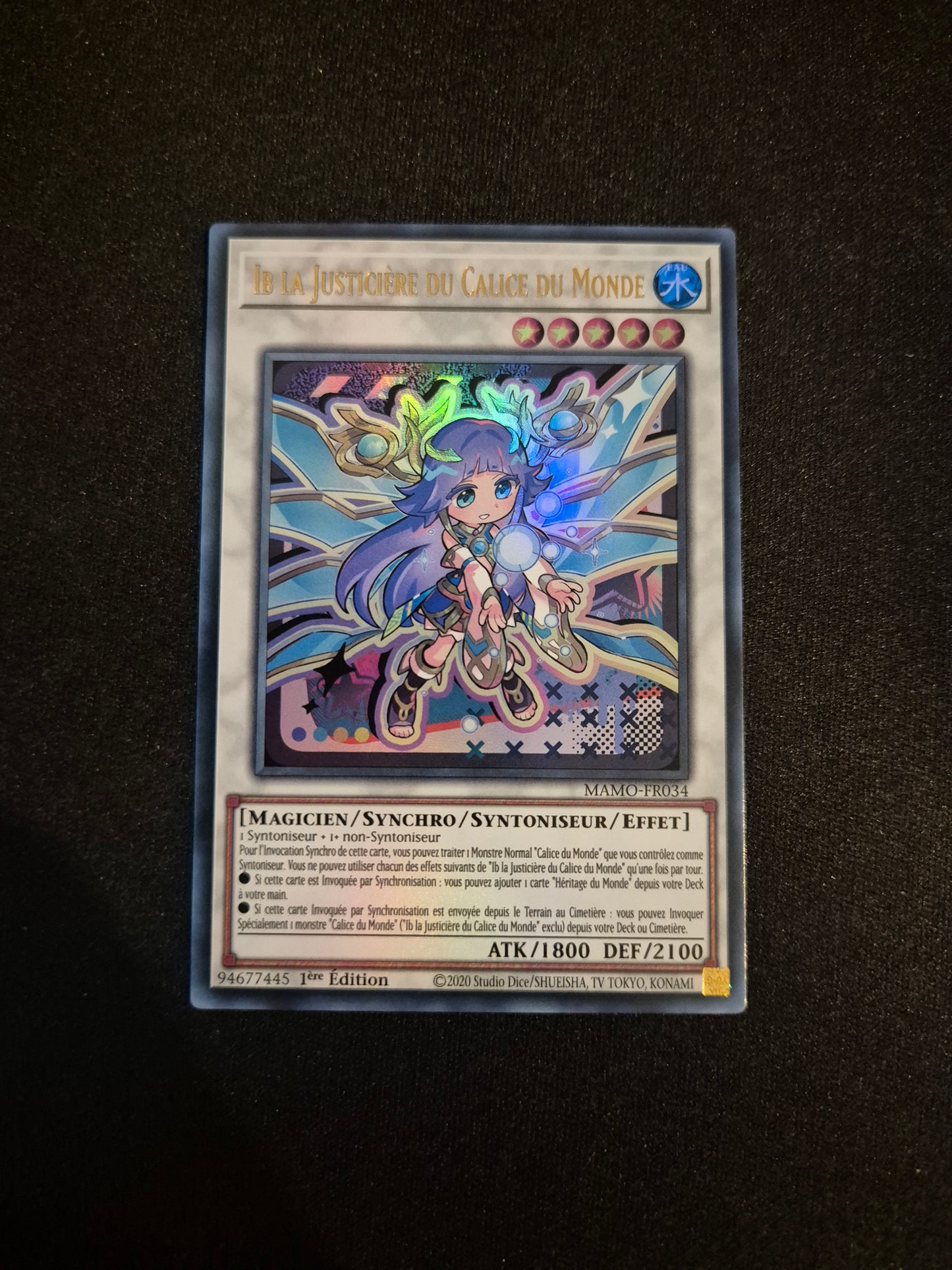 Carte Yu-Gi-Oh! IB La Justicière du Calice du Monde Ultra Rare MAMO-FR034