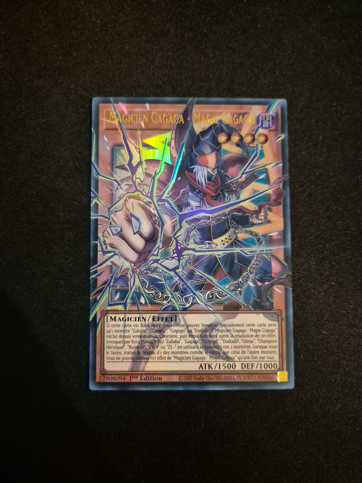 Carte Yu-Gi-Oh! Magicien Gagaga Magie Gagaga Extented Art Ultra Rare MAMO-FR011