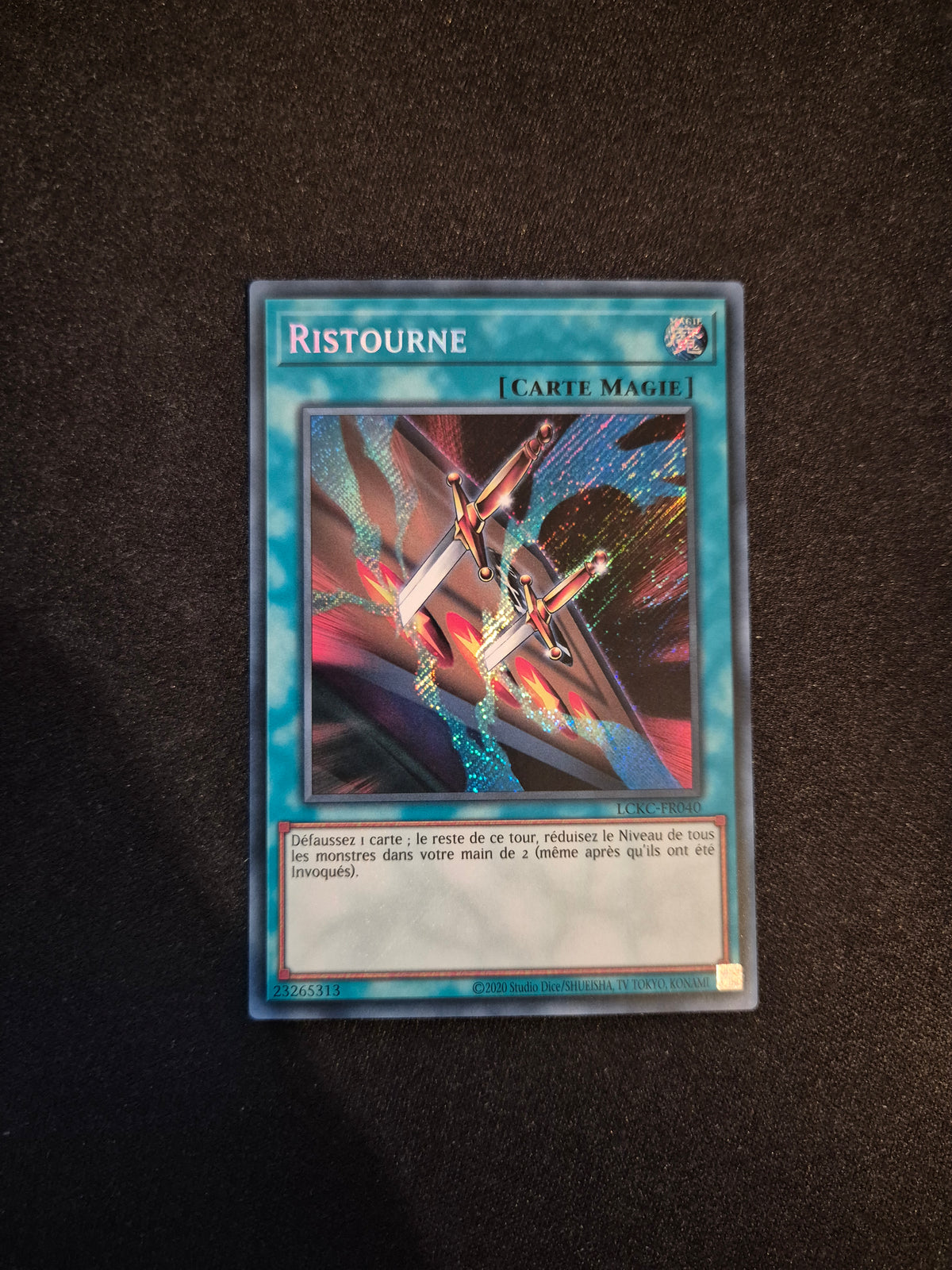 Carte Yu-Gi-Oh! Ristourne Secret Rare LCKC-FR040