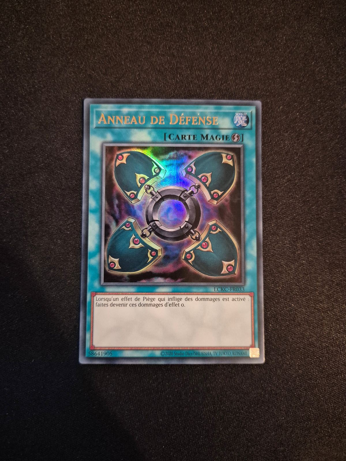 Carte Yu-Gi-Oh! Anneau de Défense Ultra Rare LCKC-FR033