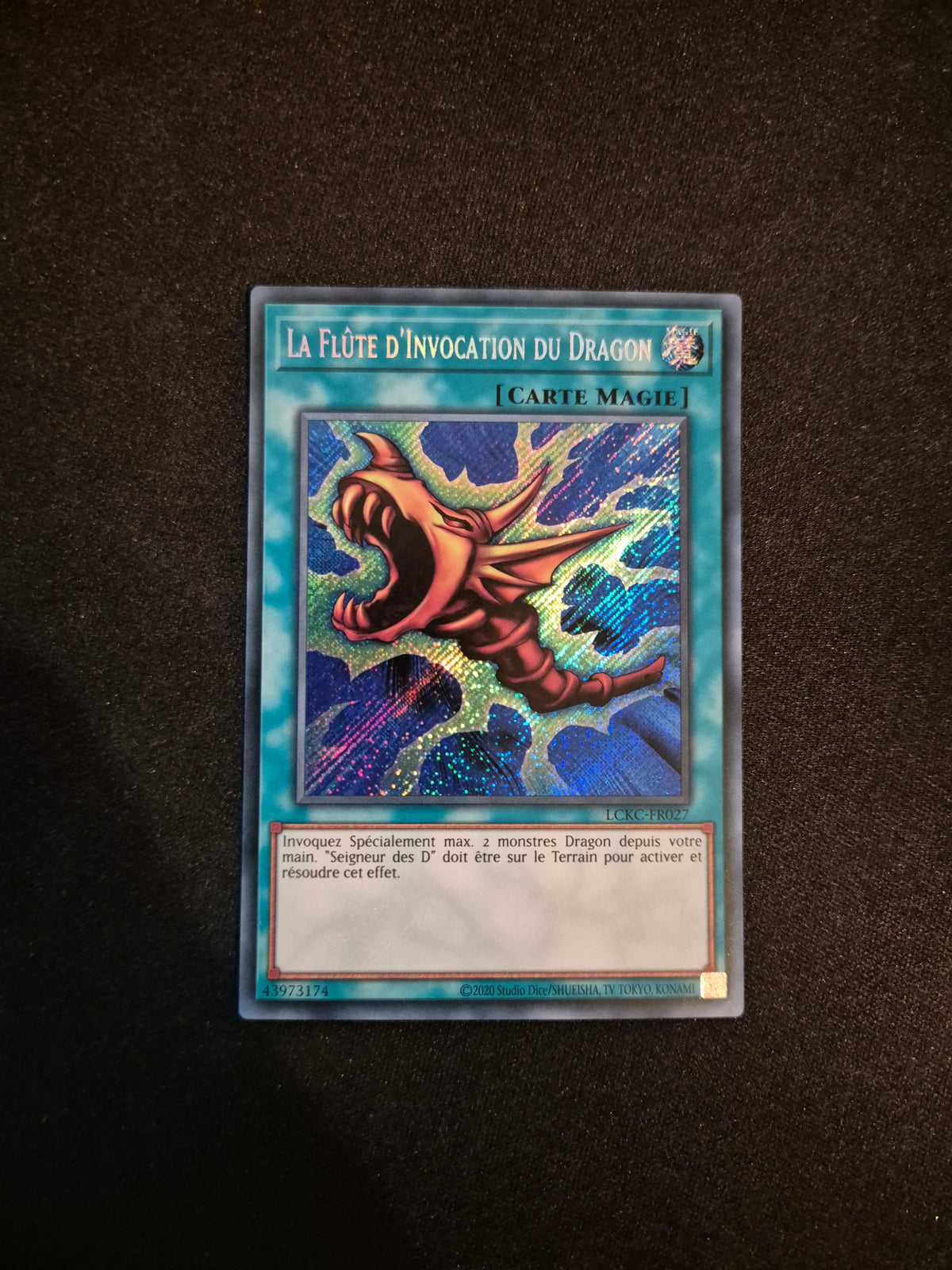 Carte Yu-Gi-Oh! La flûte d'Invocation du Dragon Secret Rare LCKC-FR027