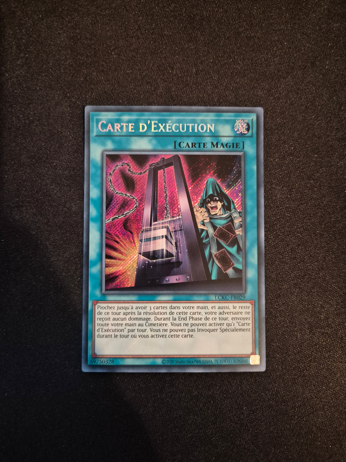 Carte Yu-Gi-Oh! Carte d'Exécution Secret Rare LCKC-FR029
