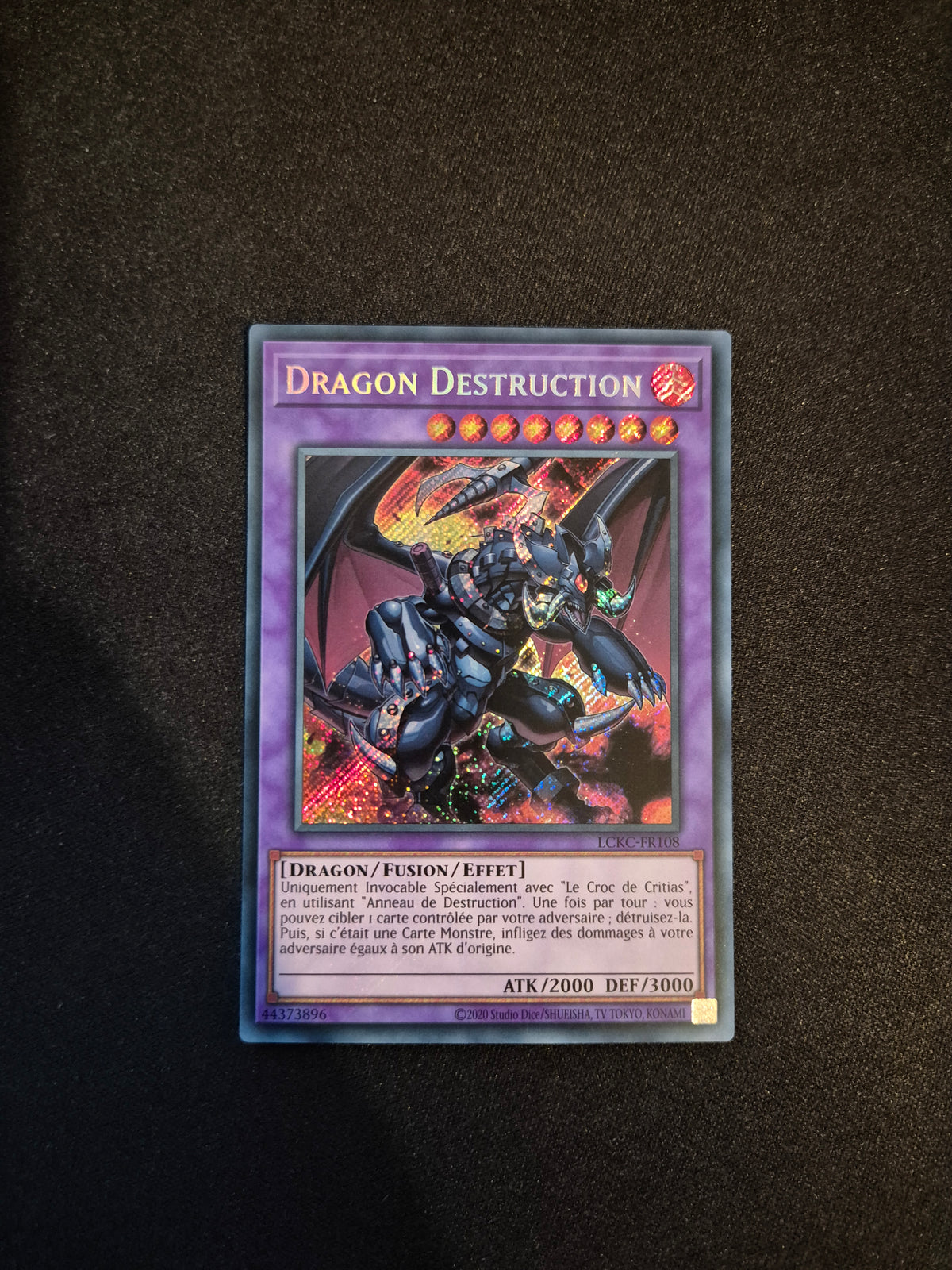 Carte Yu-Gi-Oh! Destruction Dragon Secret Rare LCKC-FR108
