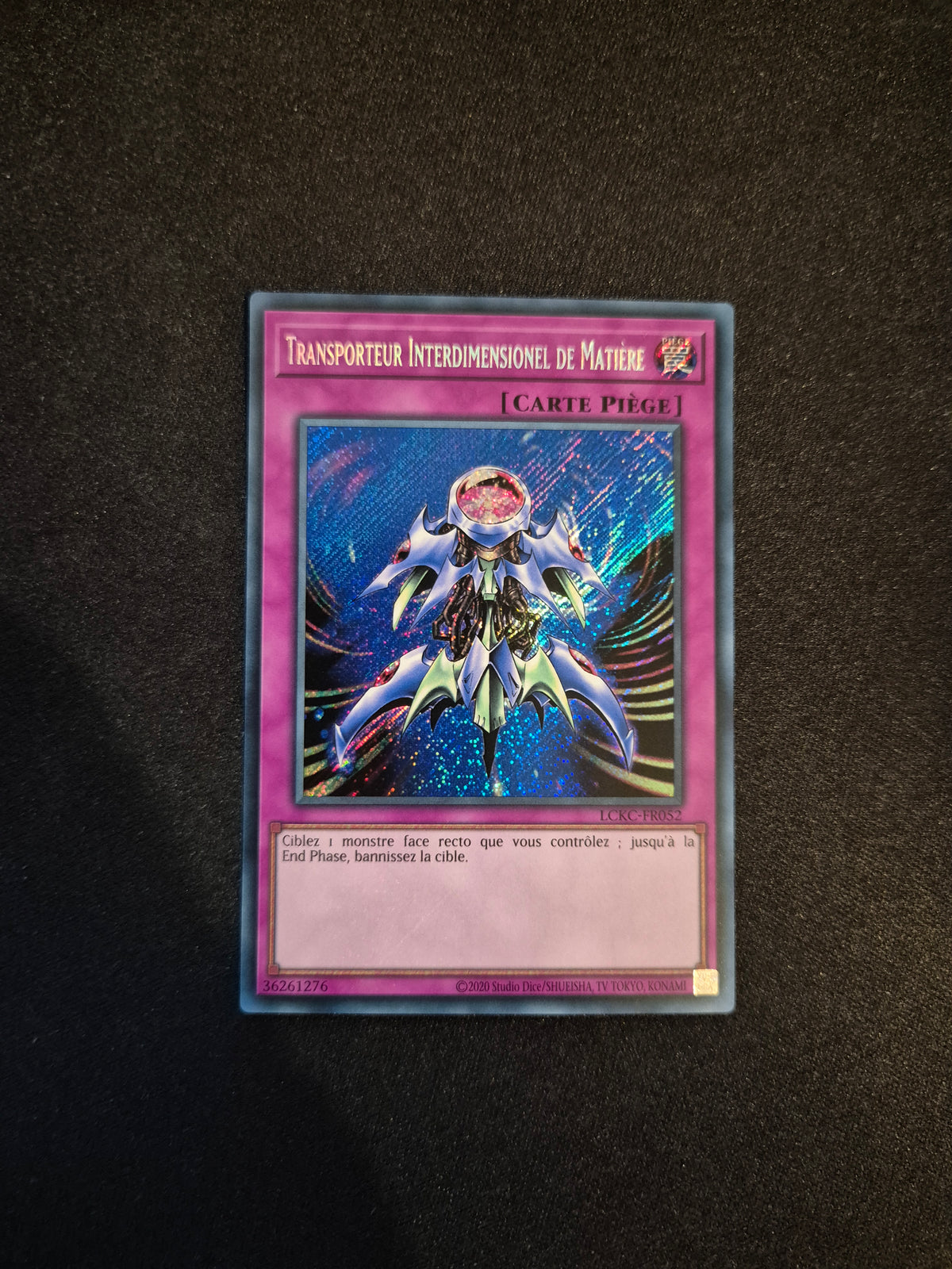 Carte Yu-Gi-Oh! Transporteur Interdimensionel de Matière Secret Rare LCKC-FR052