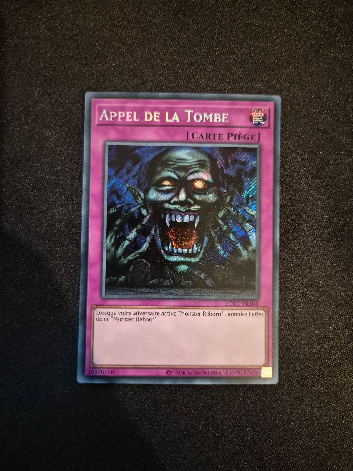 Carte Yu-Gi-Oh! Appel de la Tombe Secret Rare LCKC-FR103
