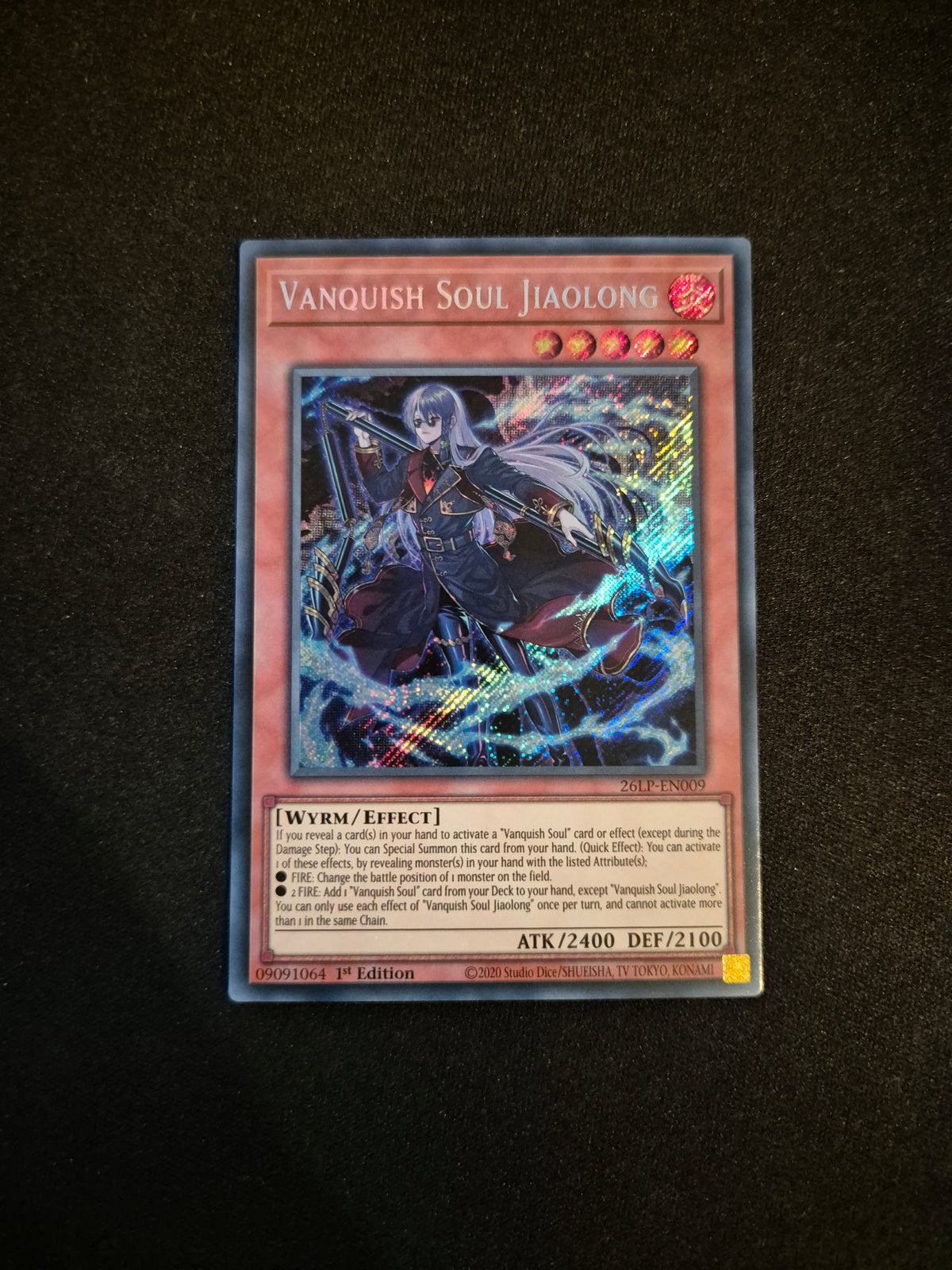 Carte Yu-Gi-Oh! Vanquish Soul Jiaolong Secret Rare 26LP-EN009