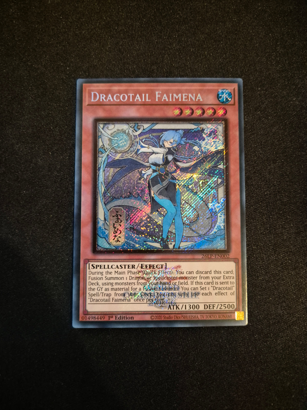 Carte Yu-Gi-Oh! Dracotail Faimena ALT Emblazoned Secret Rare 26LP-EN002