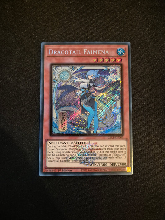 Carte Yu-Gi-Oh! Dracotail Faimena ALT Emblazoned Secret Rare 26LP-EN002