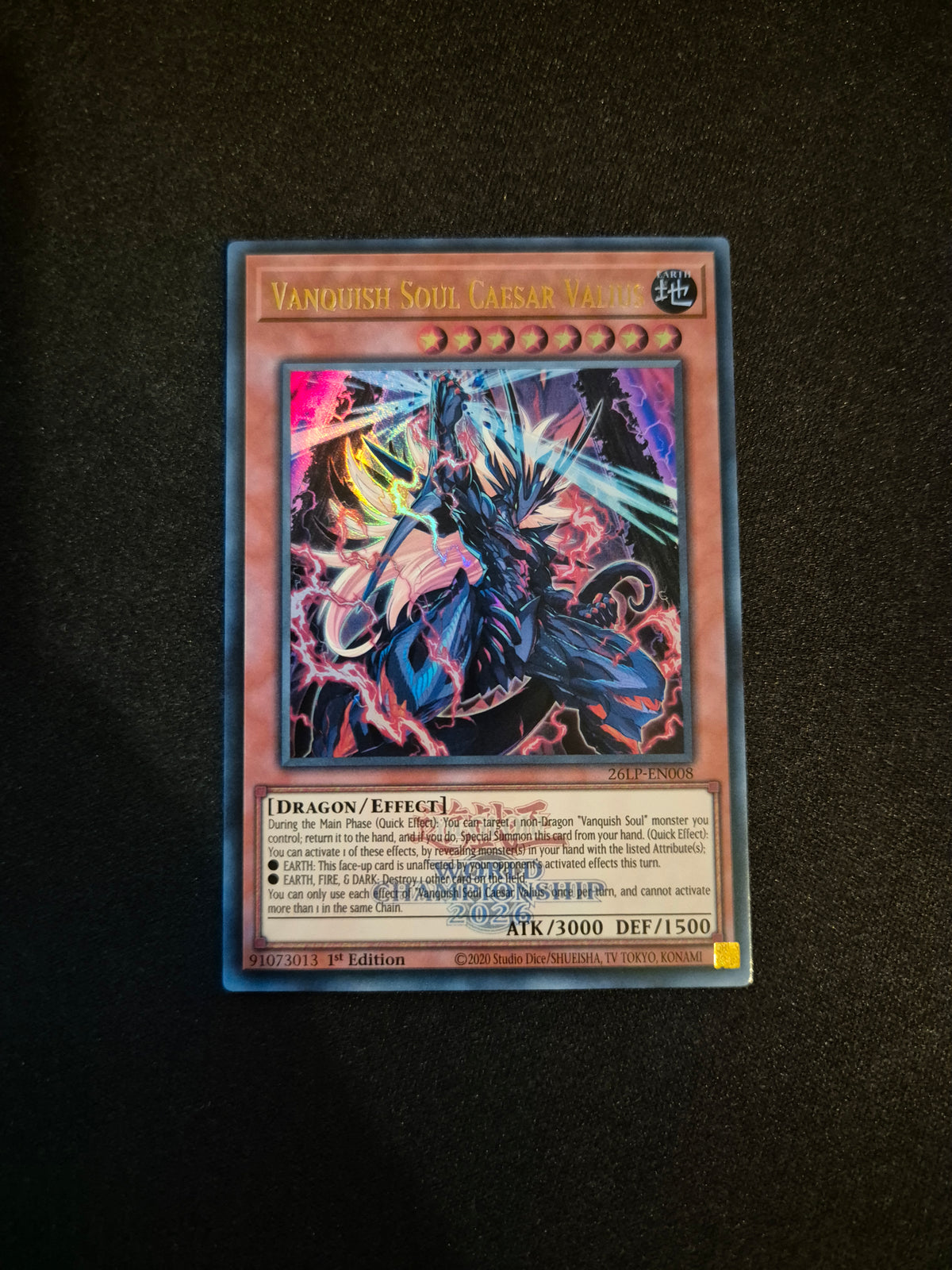 Carte Yu-Gi-Oh! Vanquish Soul Caesar Valius Emblazoned Ultra Rare 26LP-EN008