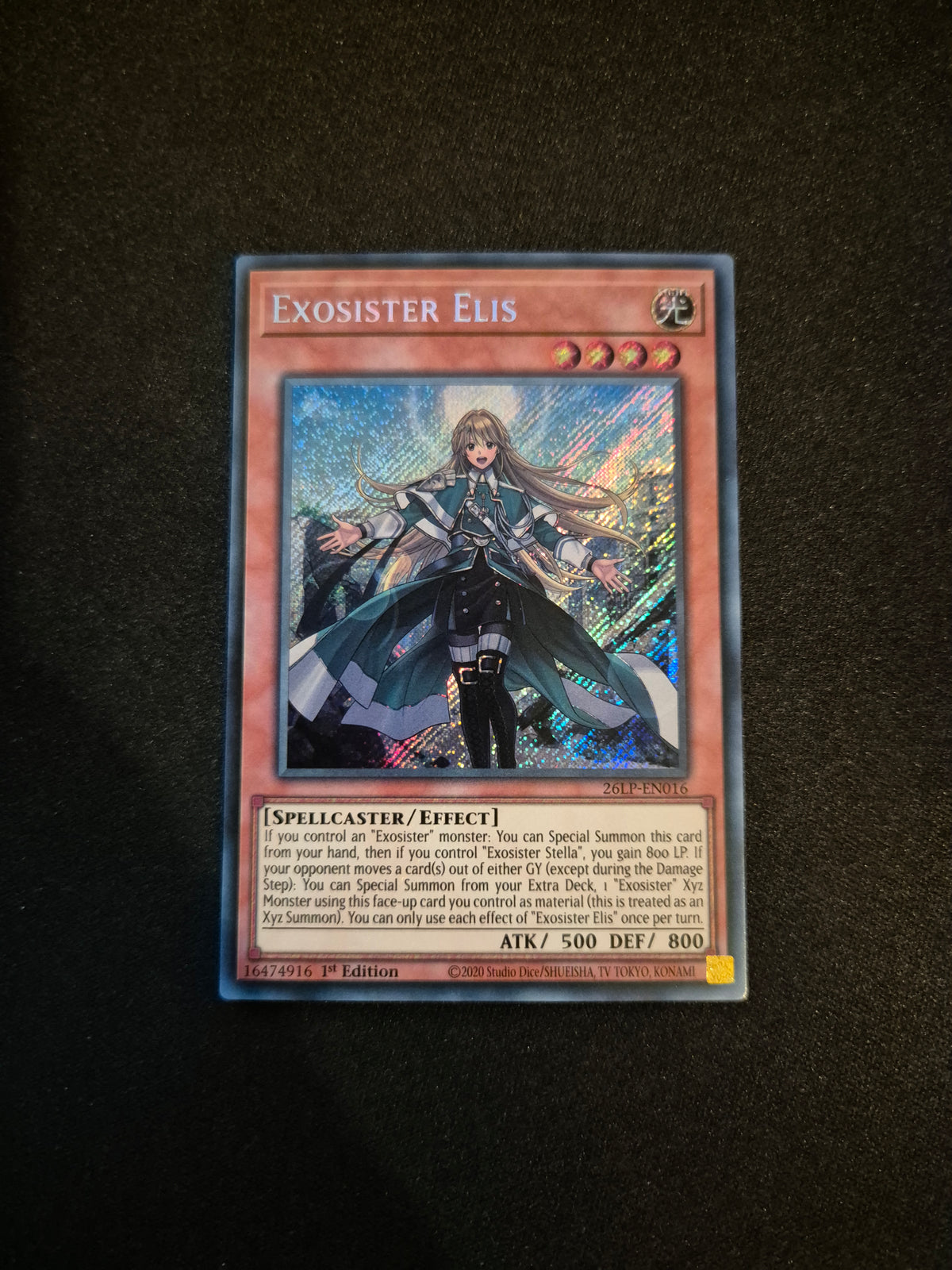 Carte Yu-Gi-Oh! Exosister Elis Secret Rare 26LP-EN016