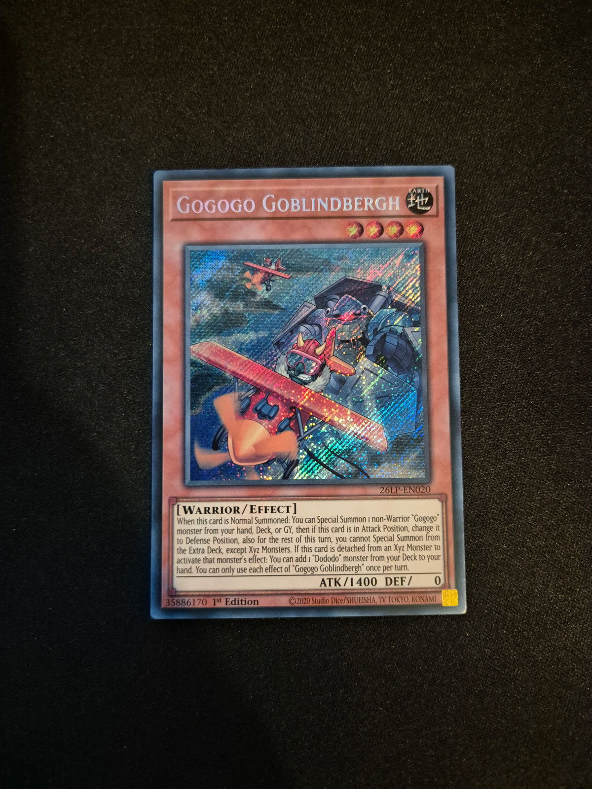 Carte Yu-Gi-Oh! Gogogo Goblindbergh Secret Rare 26LP-EN020