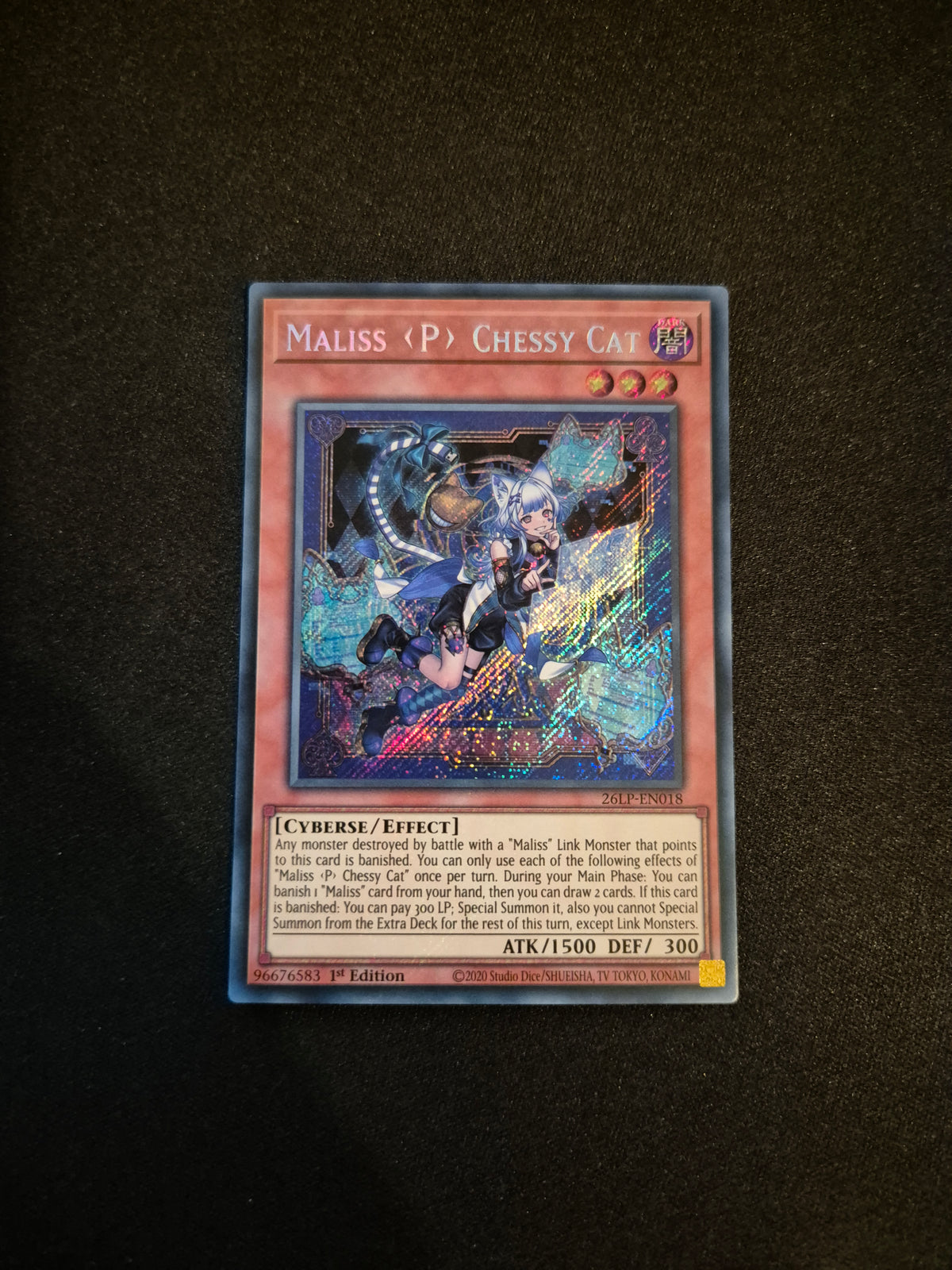 Carte Yu-Gi-Oh! Maliss P Chessy Cat Secret Rare 26LP-EN018
