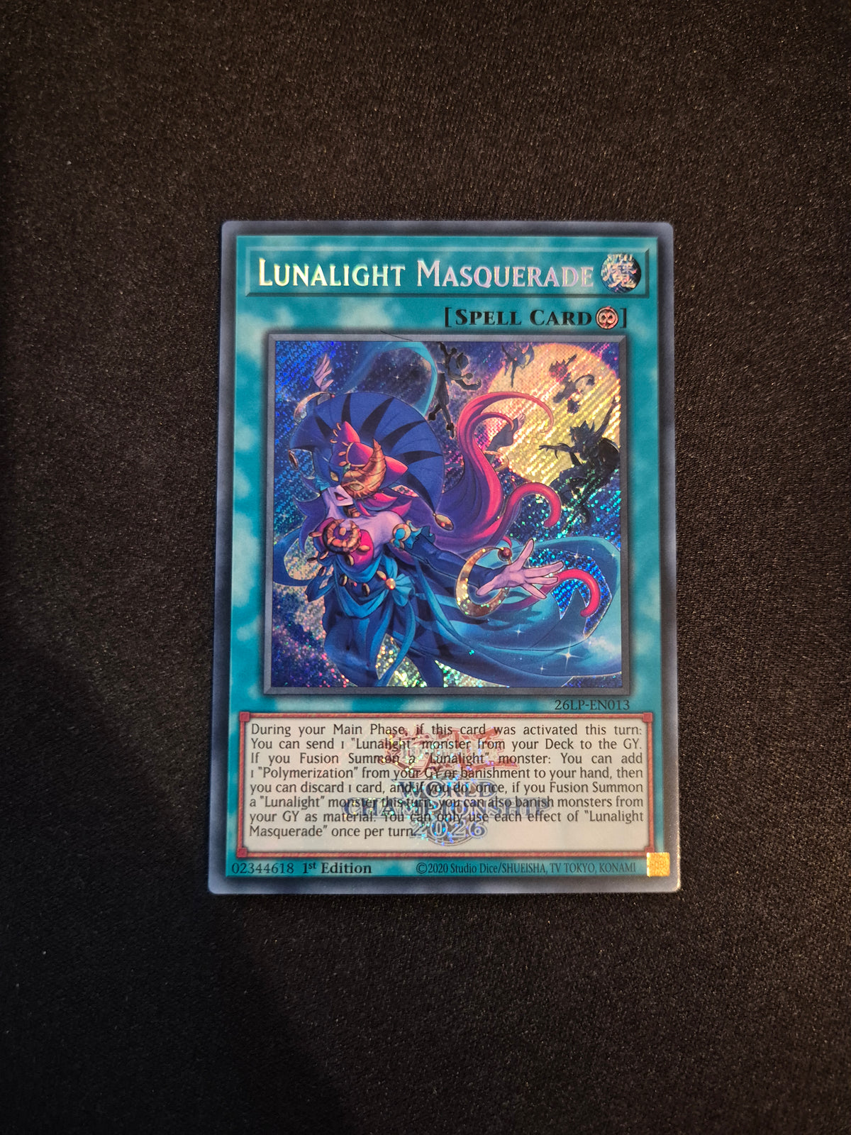 Carte Yu-Gi-Oh! Lunalight Masquerade Emblazoned Secret Rare 26LP-EN013