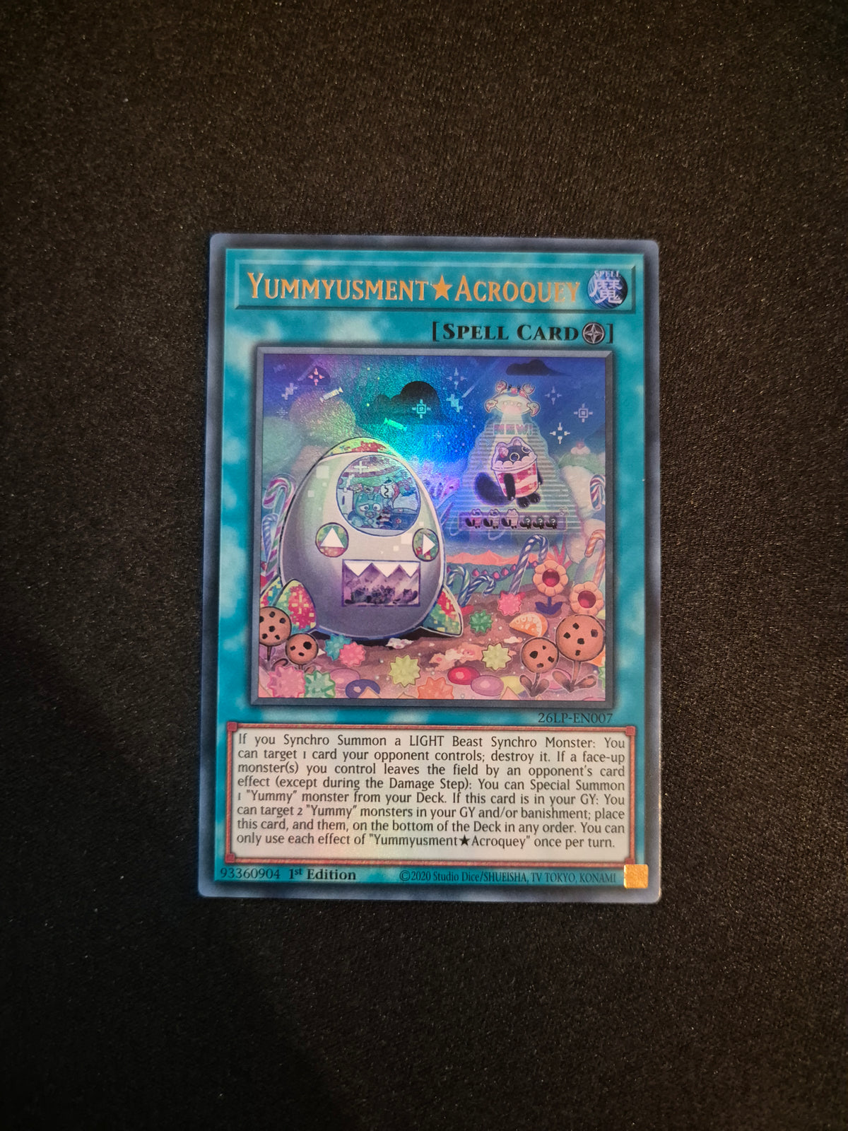 Carte Yu-Gi-Oh! Yummyusment Acroquey Ultra Rare 26LP-EN007