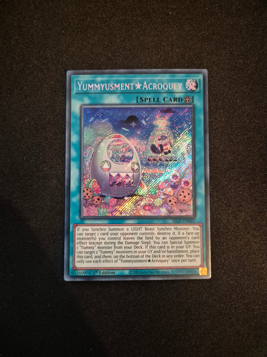Carte Yu-Gi-Oh! Yummyusment Acroquey Secret Rare 26LP-EN007