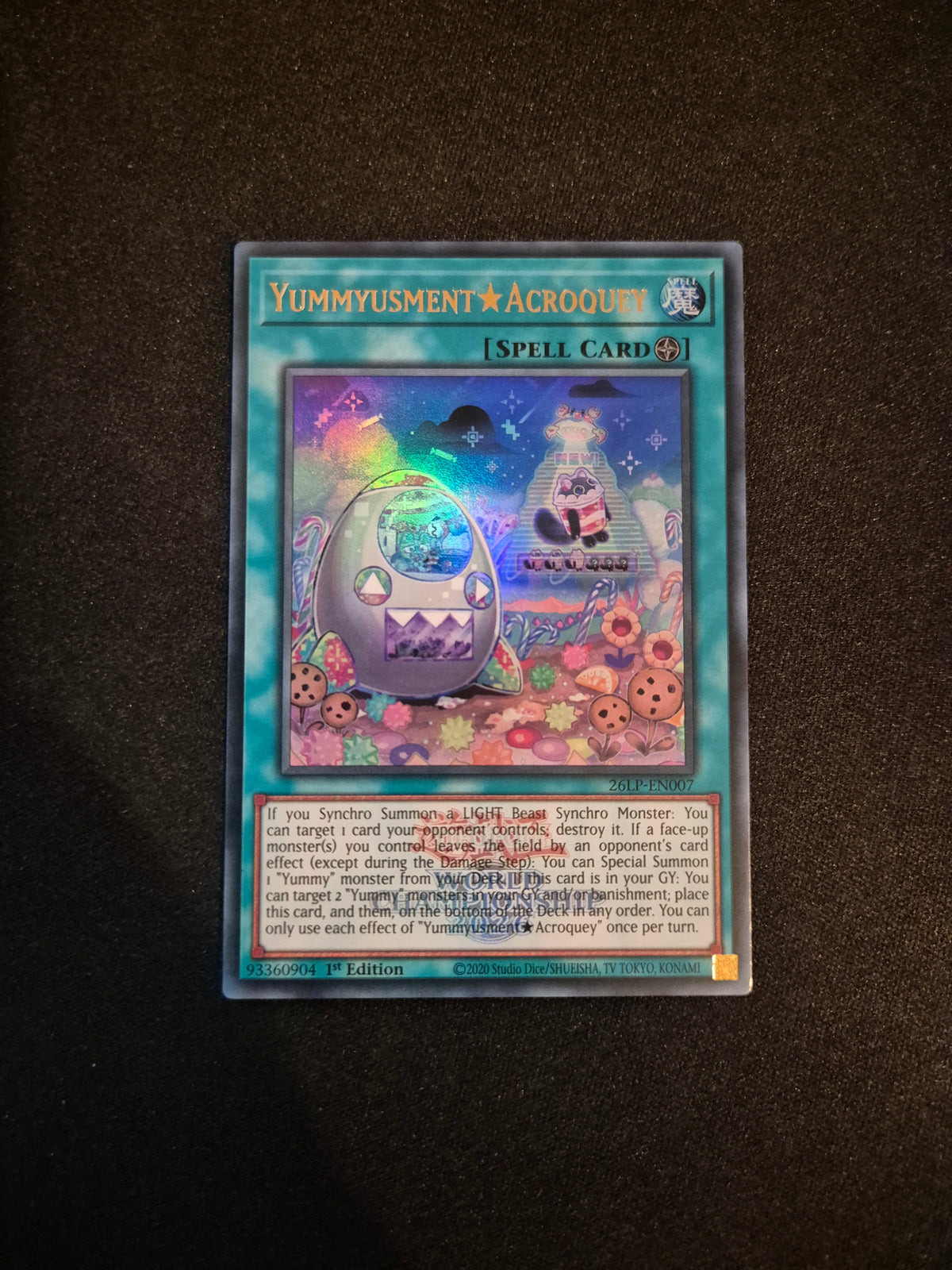 Carte Yu-Gi-Oh! Yummyusment Acroquey Emblazoned Ultra Rare 26LP-EN007