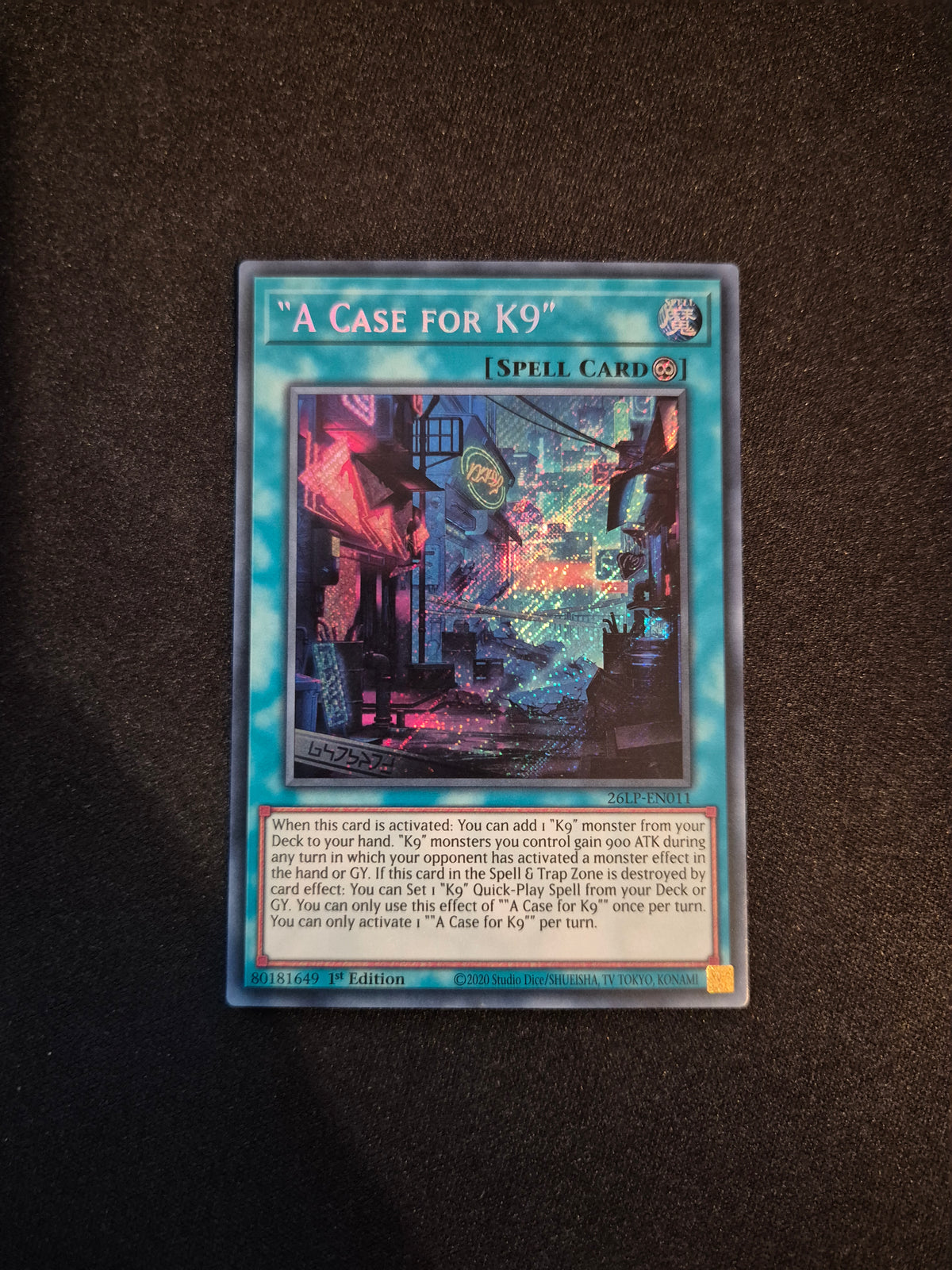 Carte Yu-Gi-Oh! A Case for K9 Secret Rare 26LP-EN011