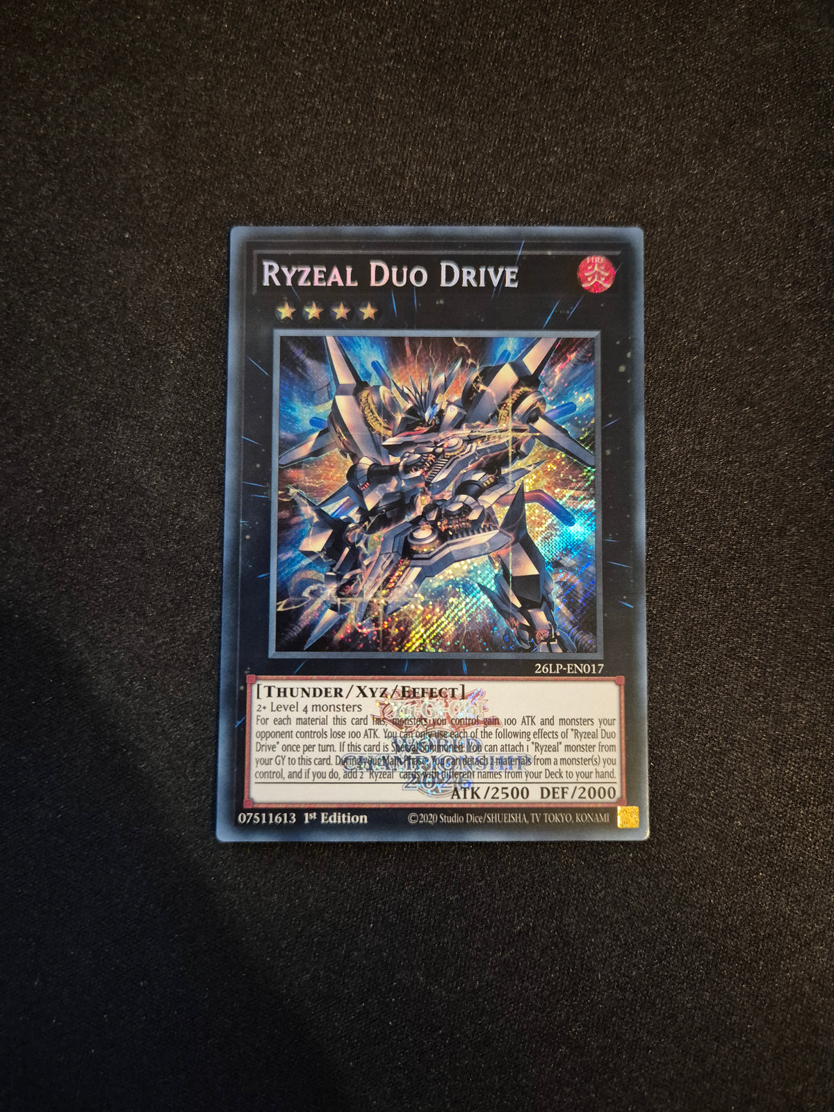 Carte Yu-Gi-Oh! Ryzeal Duo Drive Emblazoned Secret Rare 26LP-EN017