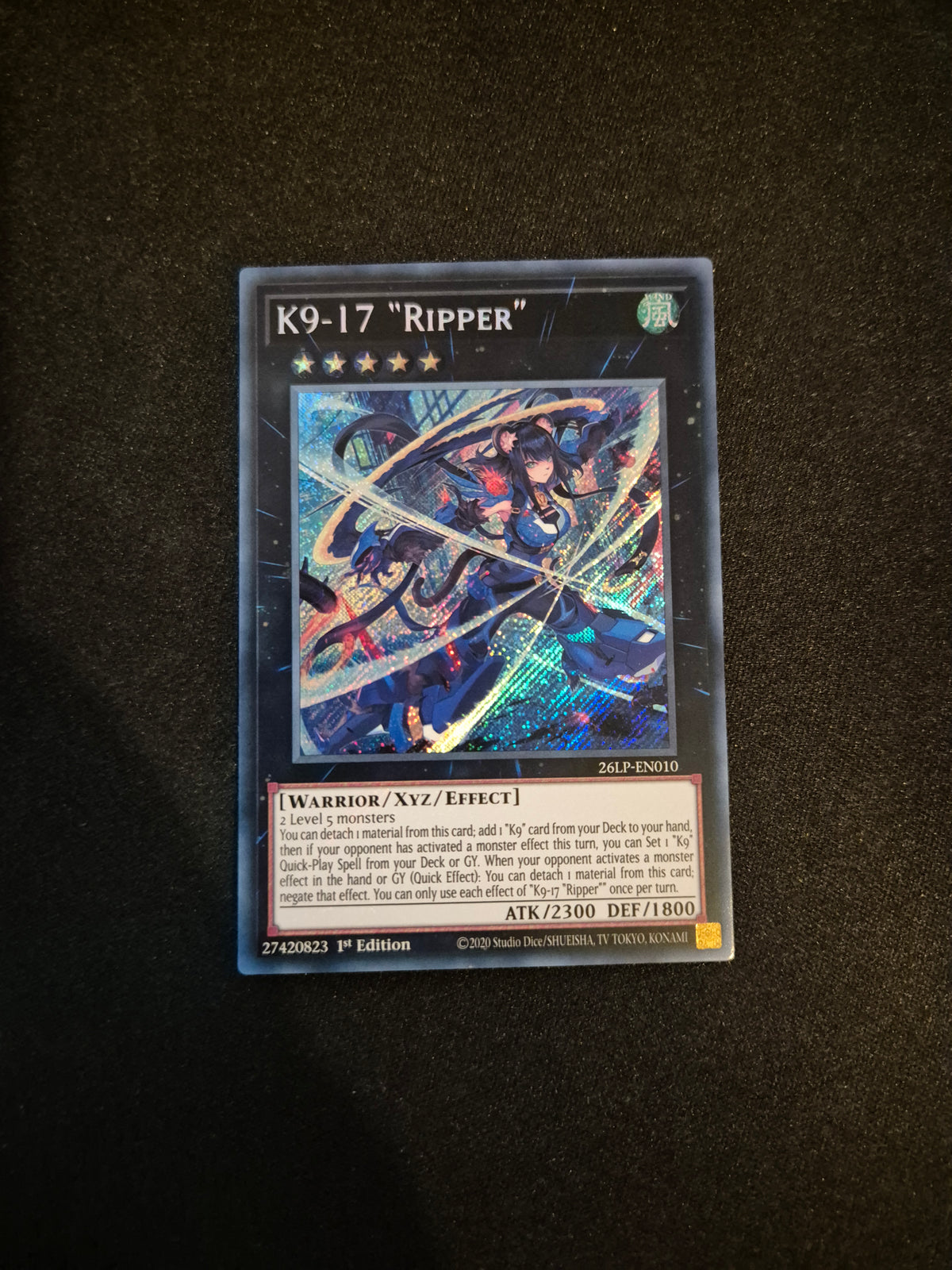 Carte Yu-Gi-Oh! K9-17 Ripper Secret Rare 26LP-EN010