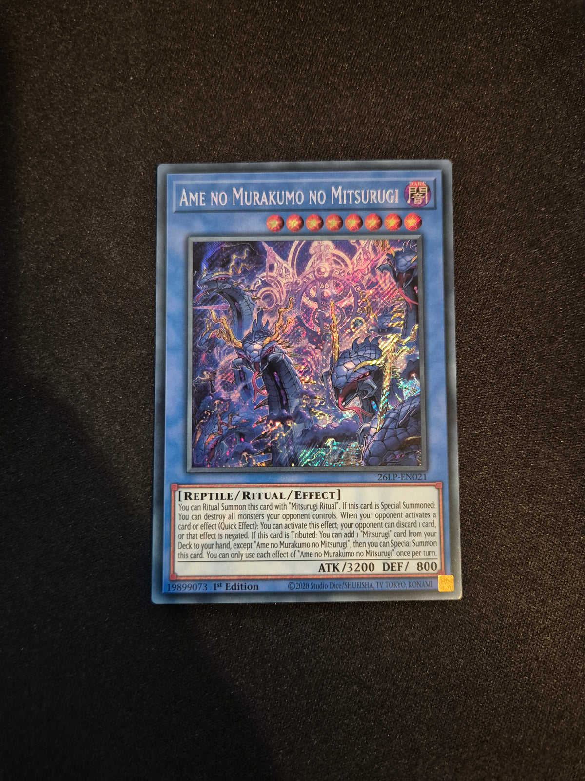 Carte Yu-Gi-Oh! Ame No Murakumo No Mitsurugi Secret Rare 26LP-EN021
