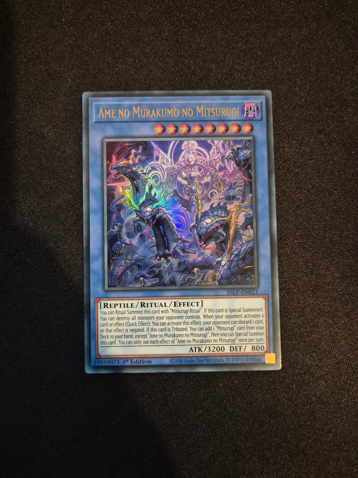Carte Yu-Gi-Oh! Ame No Murakumo No Mitsurugi Ultra Rare 26LP-EN021