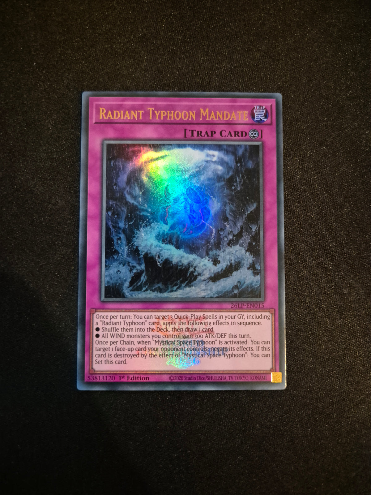Carte Yu-Gi-Oh! Radiant Typhoon Mandate Emblazoned Ultra Rare 26LP-EN015